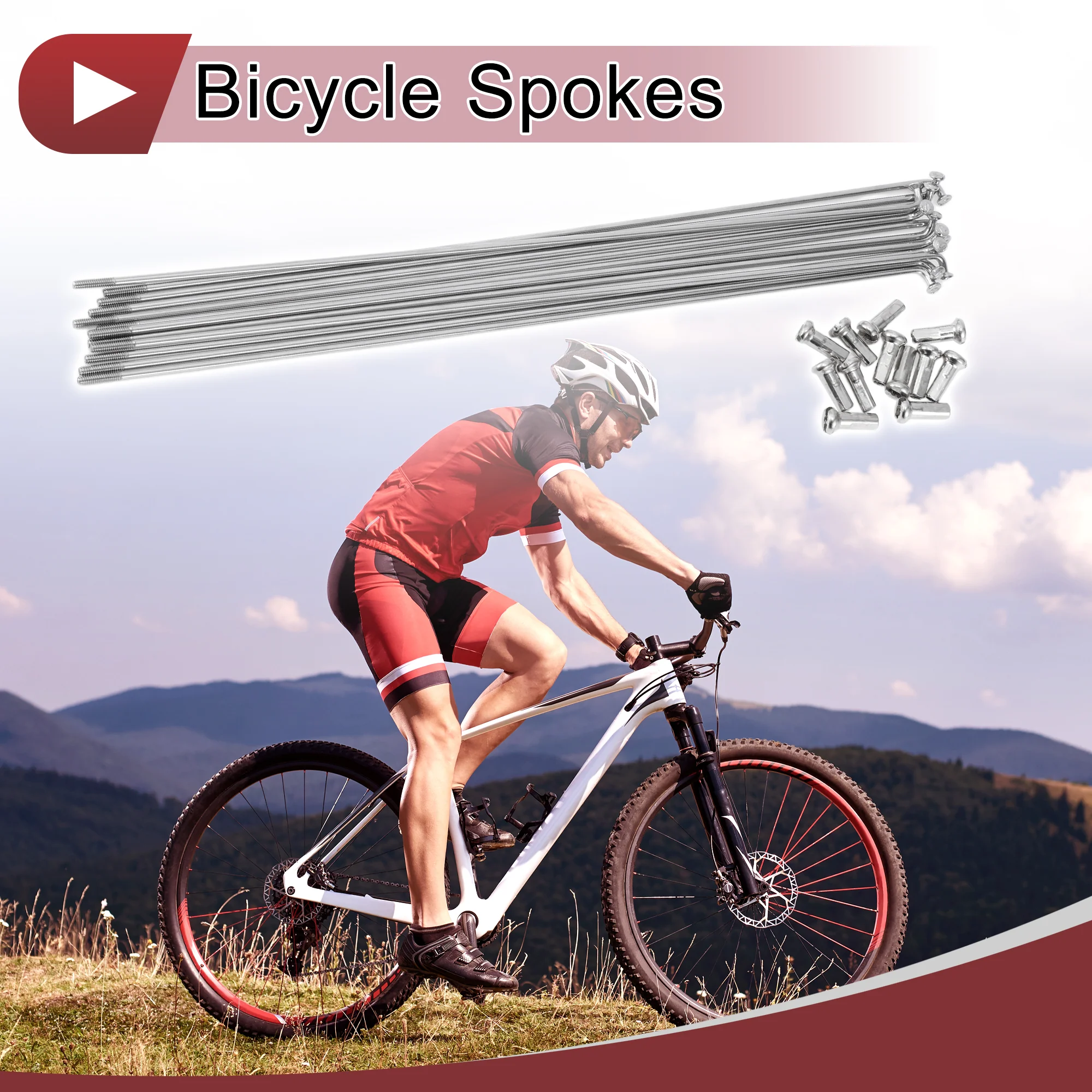 12 Set 14G Bicycle Spokes 207mm Bike Wheel Spokes 304 Stainless Steel Silver Tone - Image 3