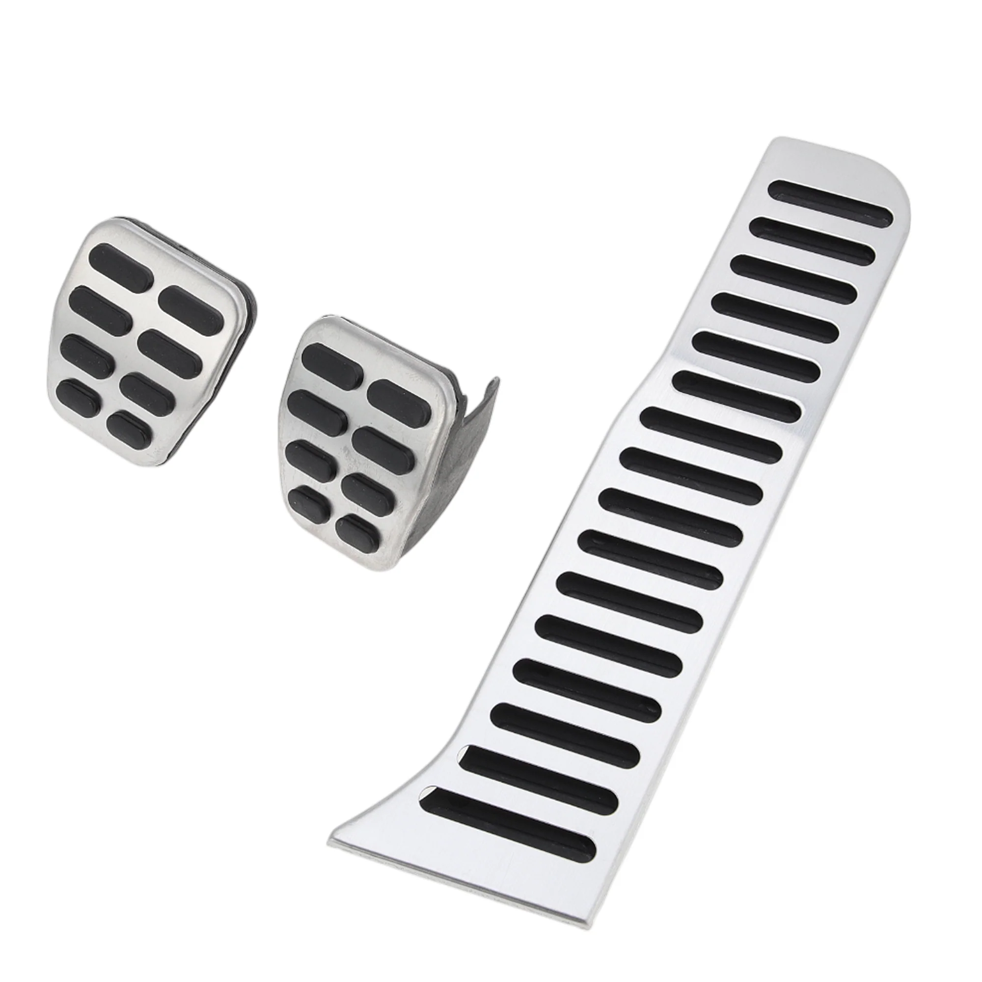 1 Set Manual Footrest Pedals Cover Footrest Pedal Pads Foot Rest Dead Pedal Pad Cover for Volkswagen Jetta 2005-2010 Stainless Steel Silver Tone