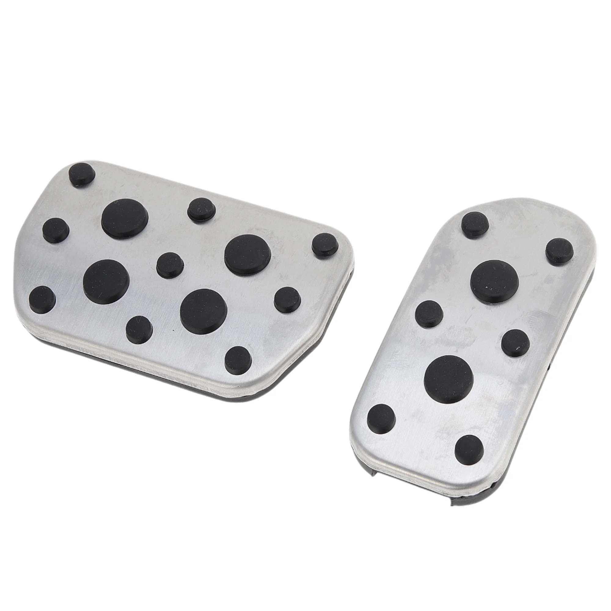 1 Set Automatic Footrest Pedals Cover Footrest Pedal Pads Foot Rest Dead Pedal Pad Cover for Toyota RAV4 2013-2018 Stainless Steel Silver Tone