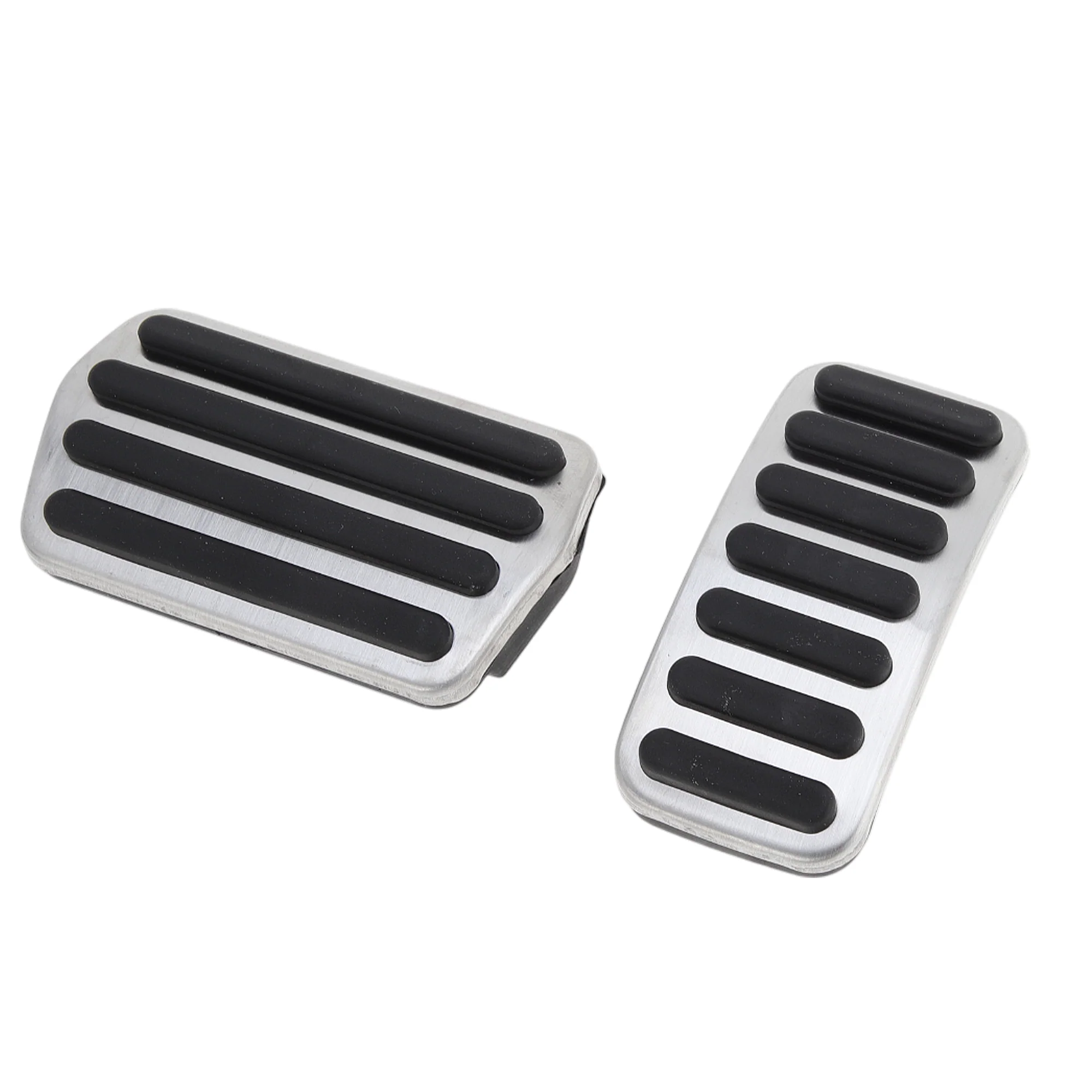 1 Set Automatic Footrest Pedals Cover Footrest Pedal Pads Foot Rest Dead Pedal Pad Cover for Volvo V40 2013-2019 Stainless Steel Silver Tone