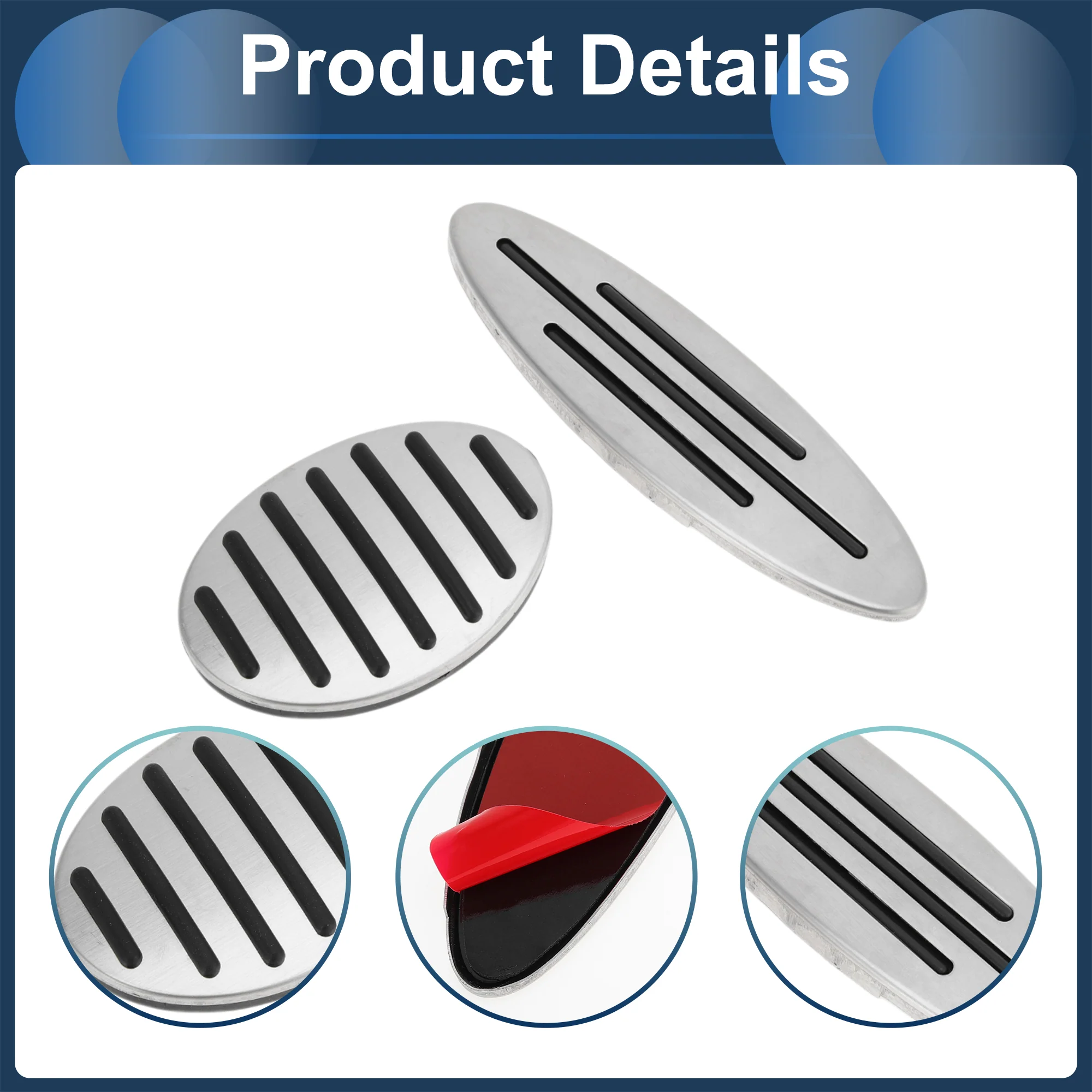 1 Set Automatic Footrest Pedals Cover Footrest Pedal Pads Foot Rest Dead Pedal Pad Cover for Mini R57 F57 2009-2023 Stainless Steel Silver Tone - Image 6