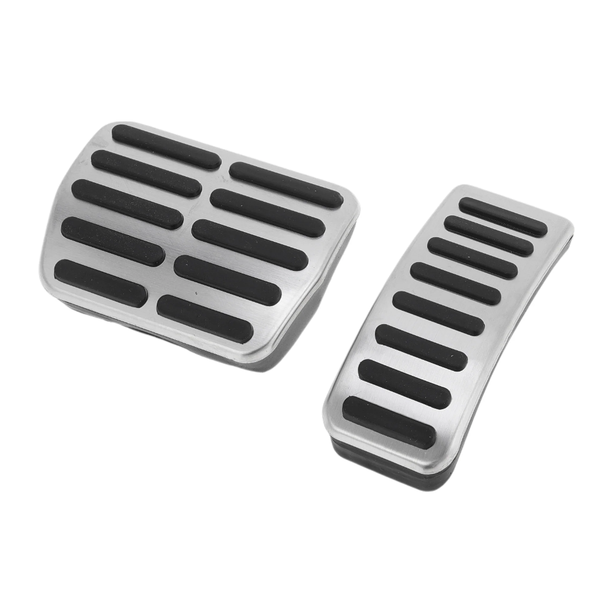 1 Set Automatic Footrest Pedals Cover Footrest Pedal Pads Foot Rest Dead Pedal Pad Cover for Volkswagen Golf 1997-2005 Stainless Steel Silver Tone