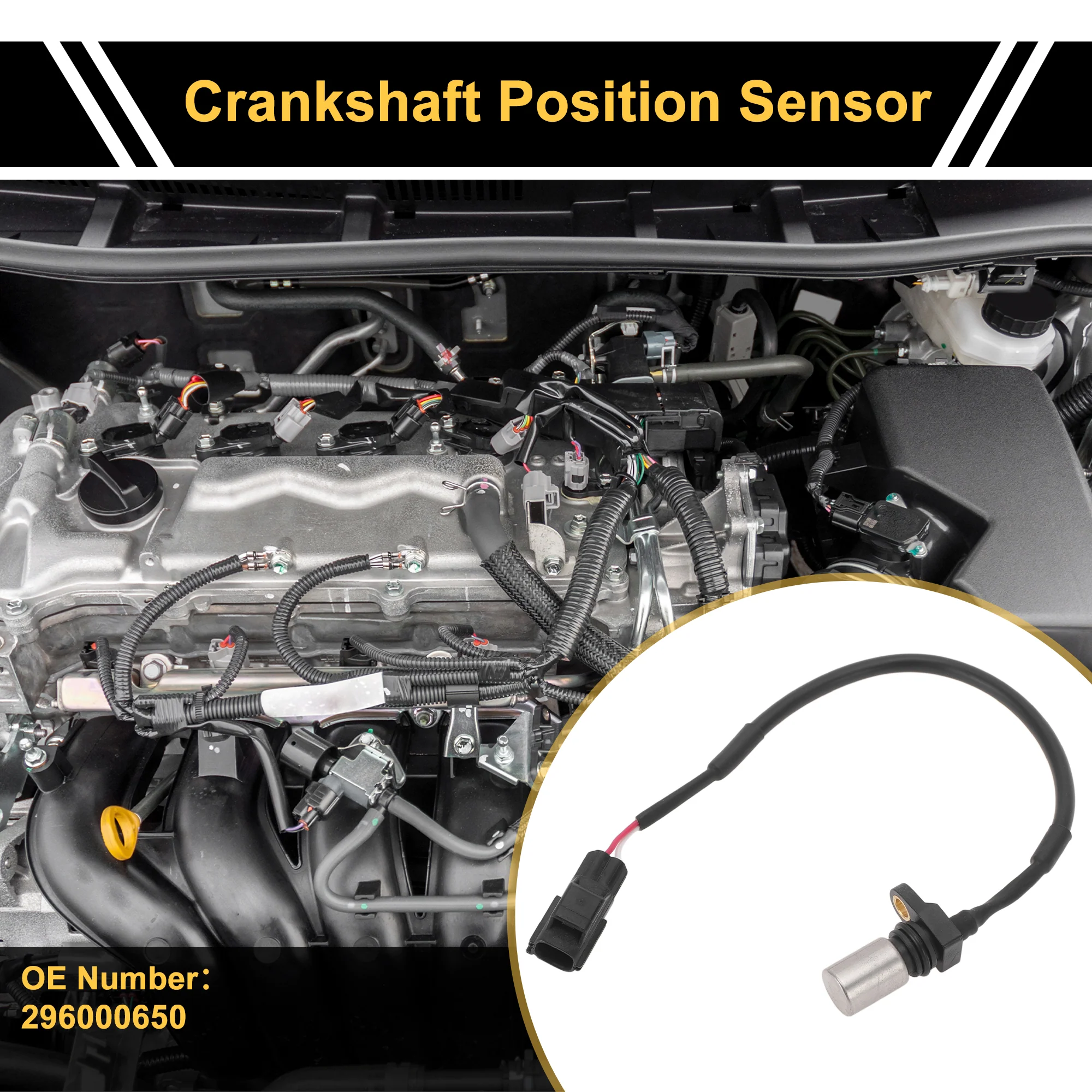 1 Pc No.296000650 Crankshaft Position Sensor for Volvo XC90 2004-2005 Sturdy Car Engine Crank CKP Sensor - Image 2