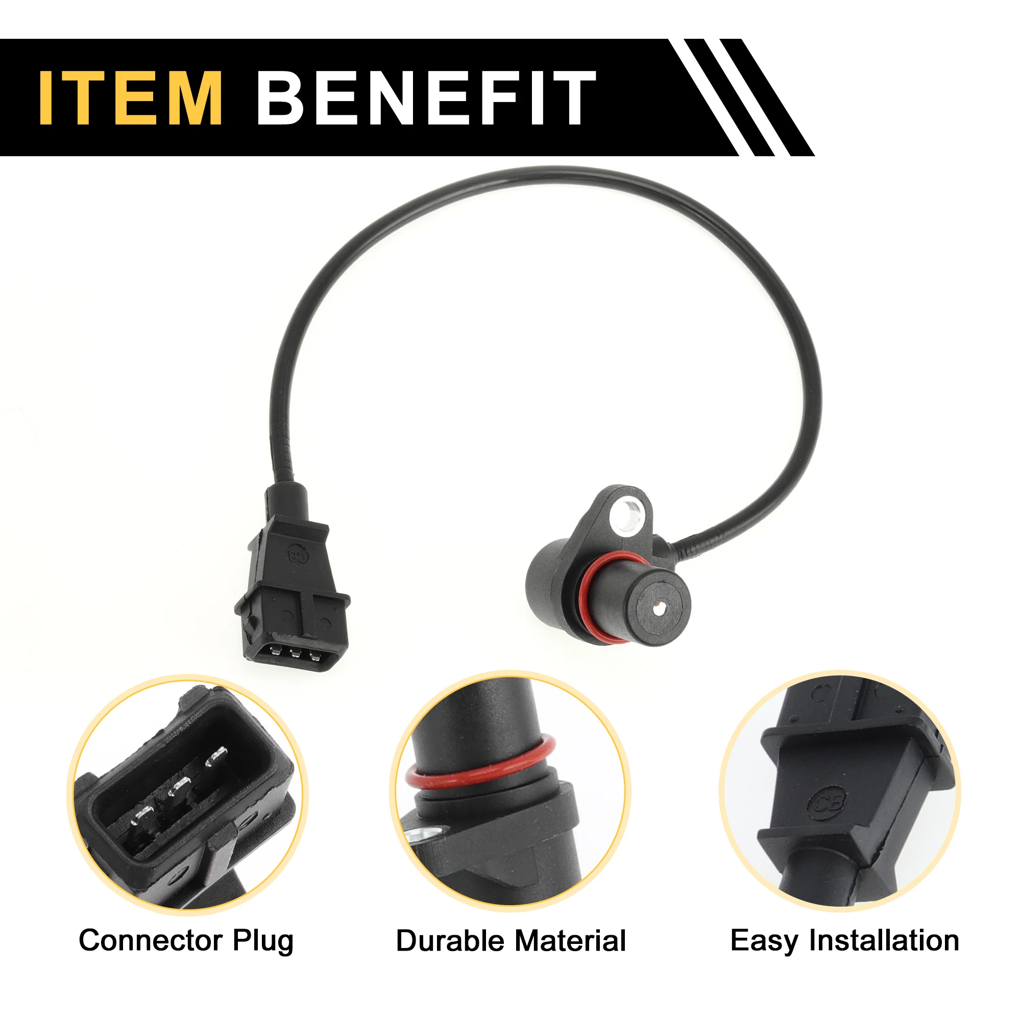 1 Pc No.1021187 Crankshaft Position Sensor for VW Passat B3/B4 2.8 VR6 1991-1996 Sturdy Car Engine Crank CKP Sensor - Image 4