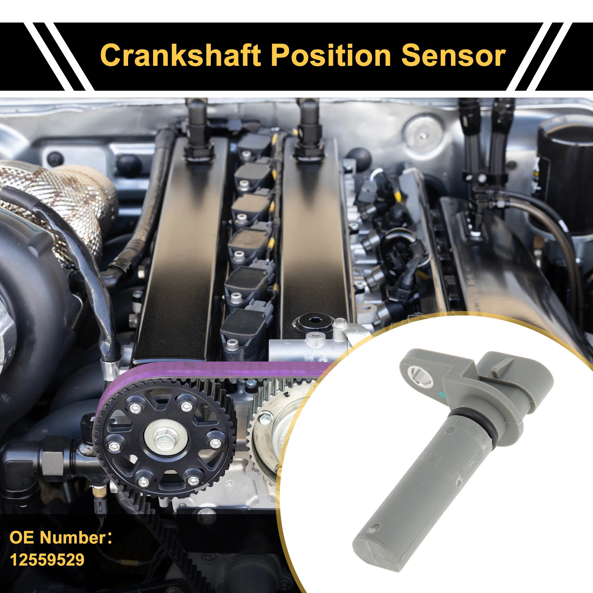 1 Pc No.12559529 Crankshaft Position Sensor for Cadillac DeVille 2000-2005 4.6L Sturdy Car Engine Crank CKP Sensor - Image 2