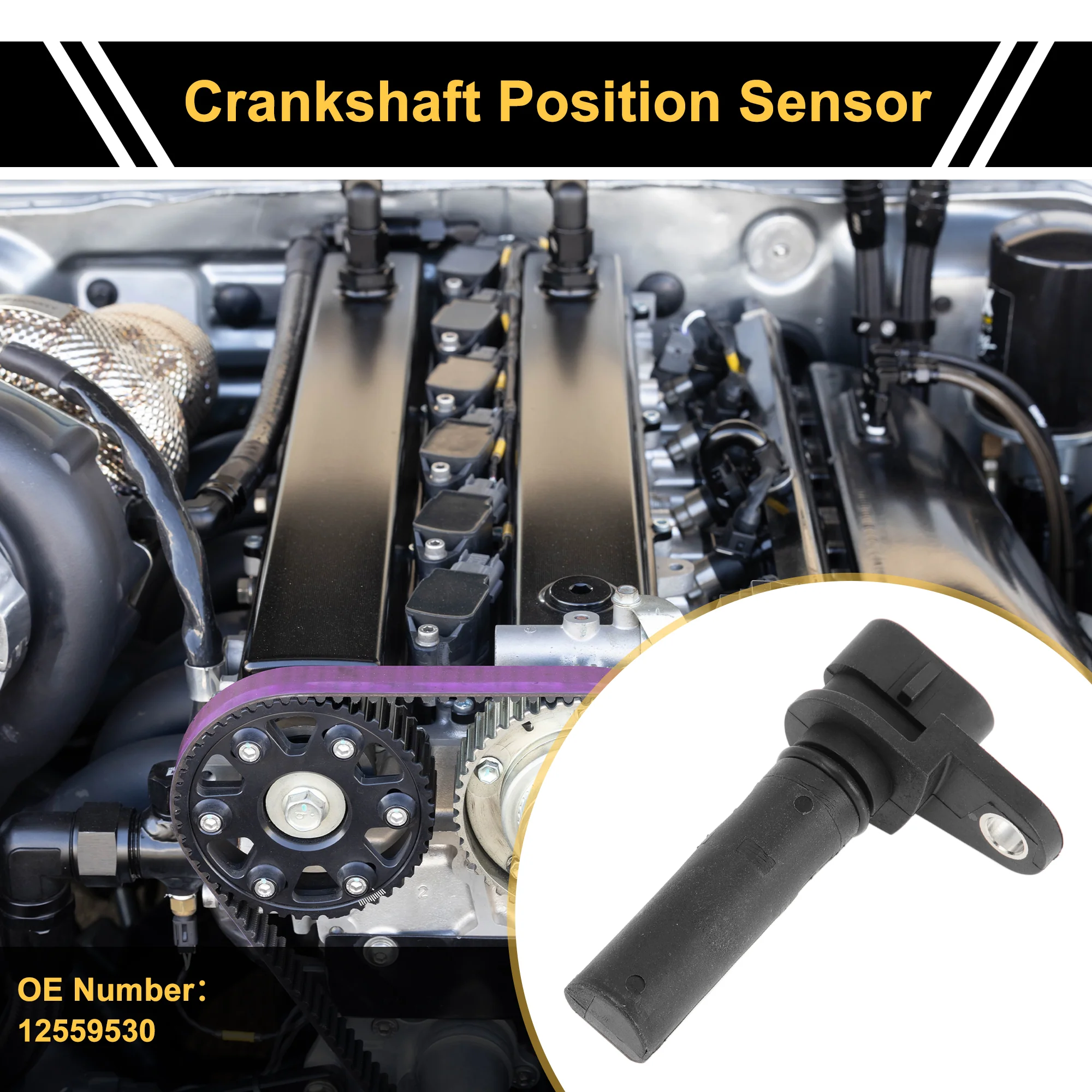 1 Pc No.12559530 Crankshaft Position Sensor for Cadillac Seville 2000-2004 Sturdy Car Engine Crank CKP Sensor - Image 2