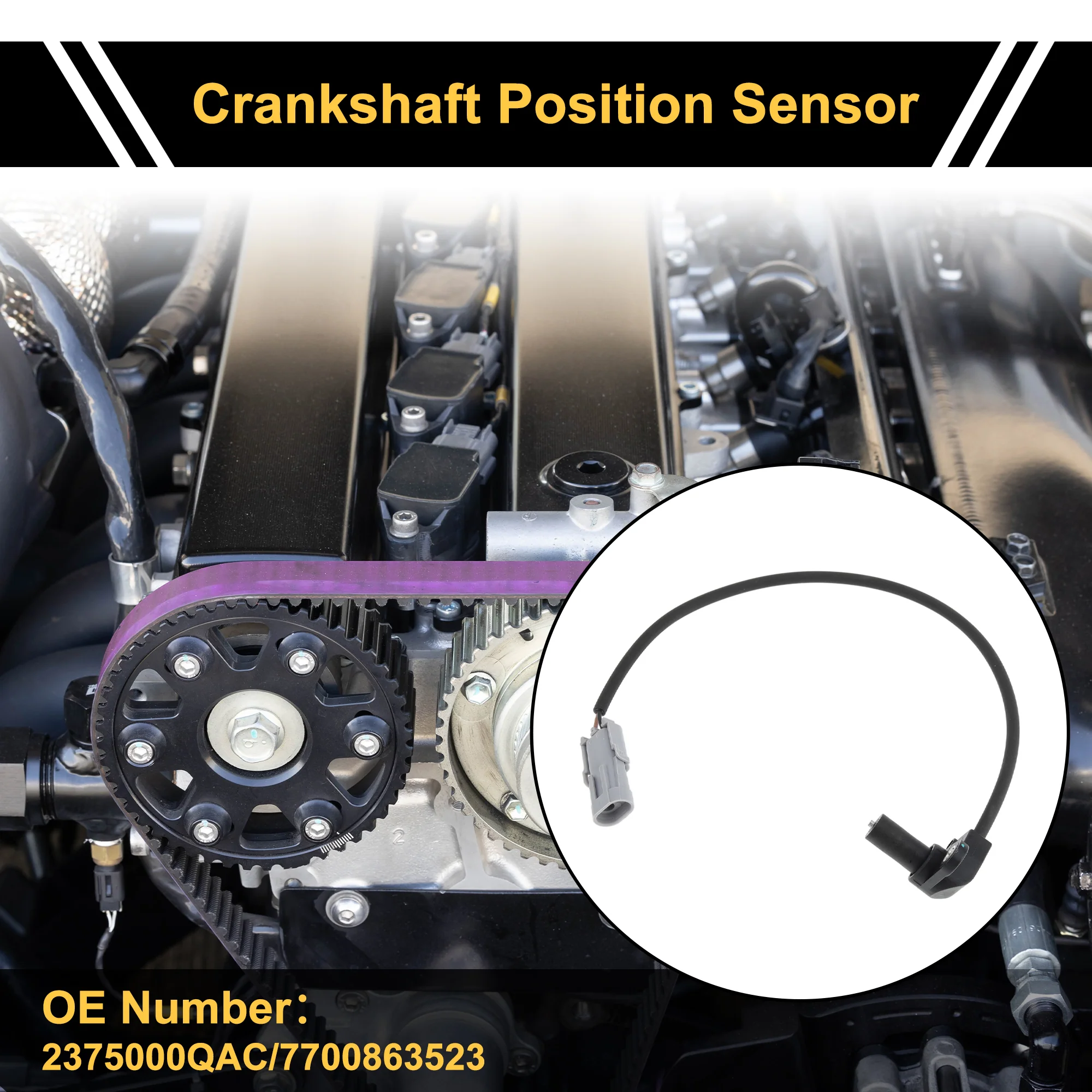 1 Pc No.2375000QAC Crankshaft Position Sensor for NISSAN PRIMASTAR 2.0 2001-2006 Sturdy Car Engine Crank CKP Sensor - Image 3