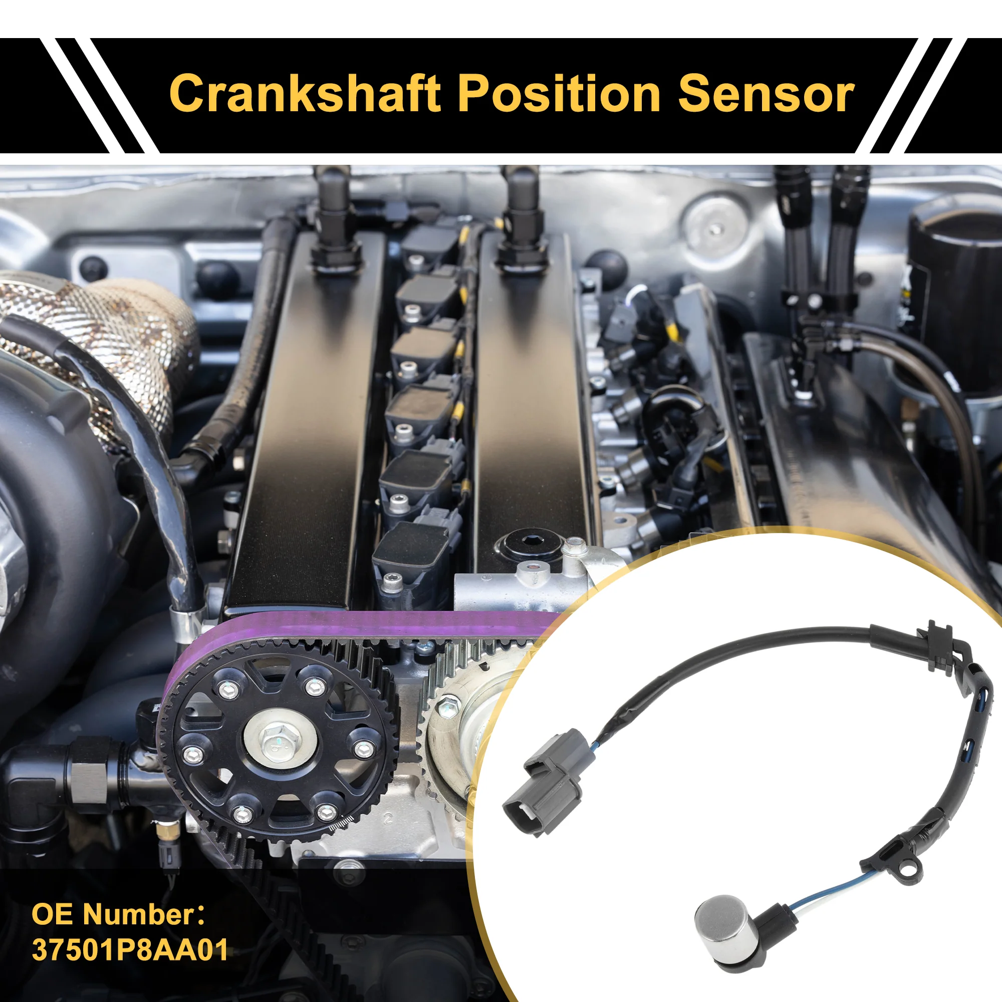 1 Pc No.37501P8AA01 Crankshaft Position Sensor for HONDA Accord VII 3.0 2003-2005 Sturdy Car Engine Crank CKP Sensor - Image 2