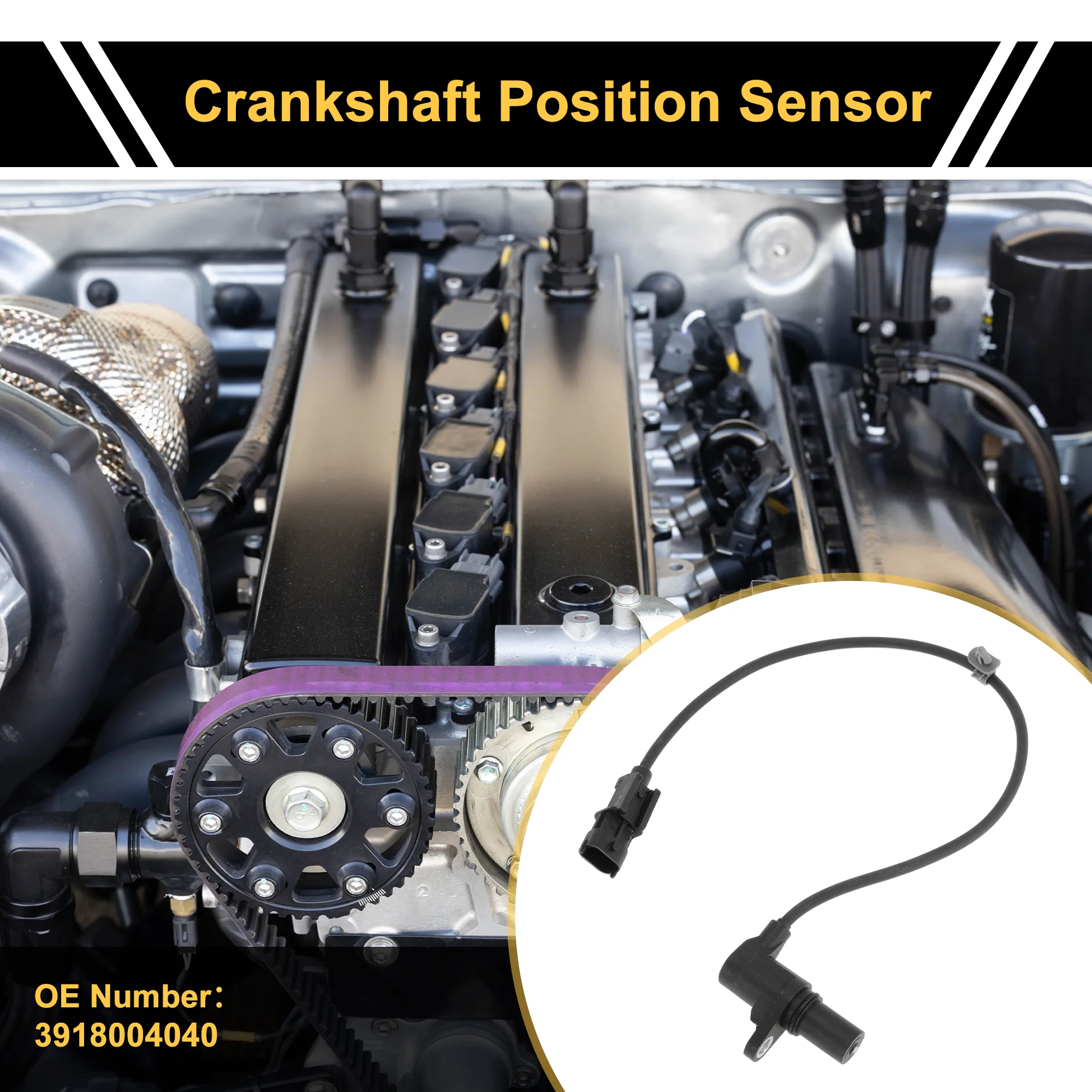 1 Pc No.3918004040 Crankshaft Position Sensor for HYUNDAI I10 1.0 2013-2019 Sturdy Car Engine Crank CKP Sensor - Image 2