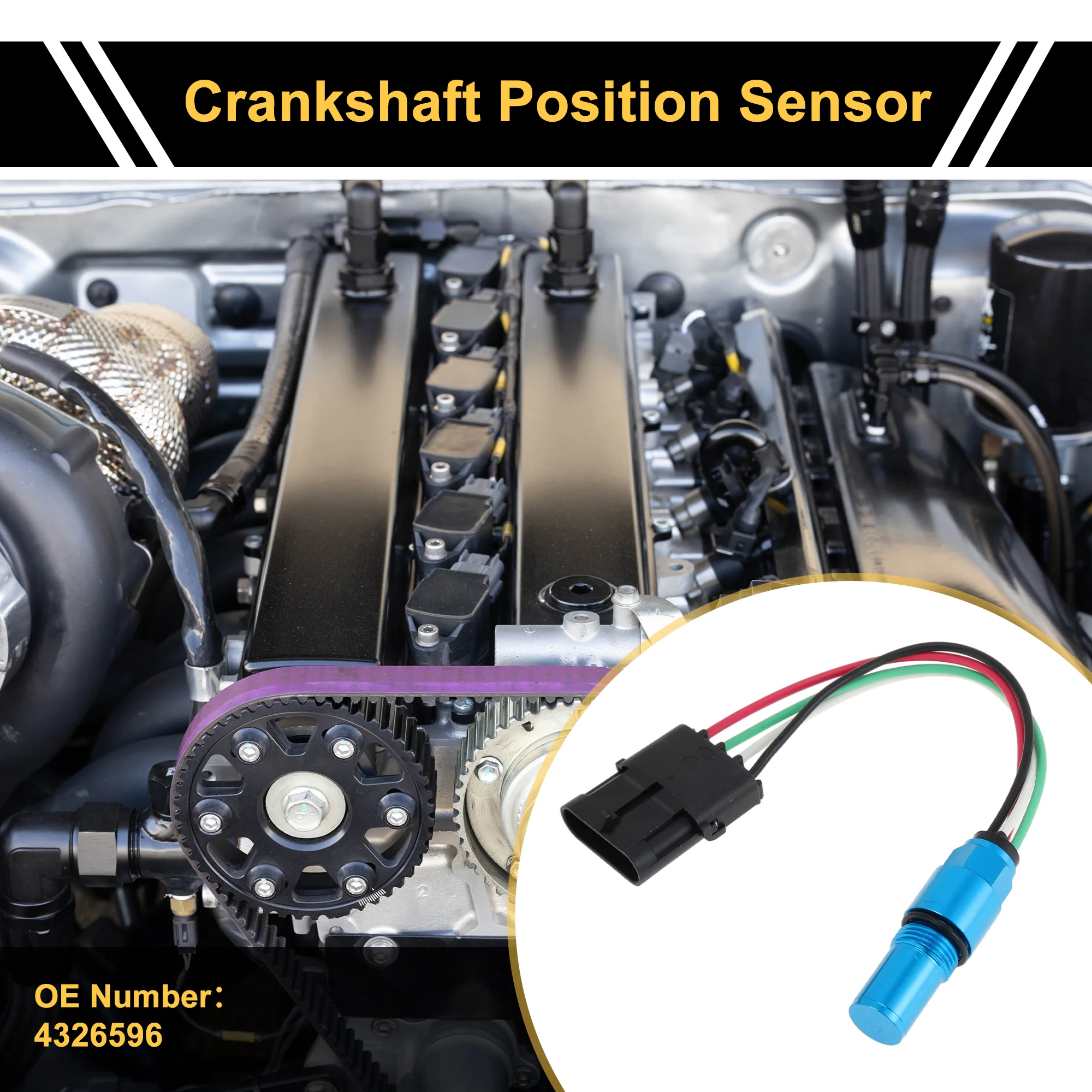1 Pc No.4326596 Crankshaft Position Sensor for Cummins L10 1999-2007 Sturdy Car Engine Crank CKP Sensor - Image 2