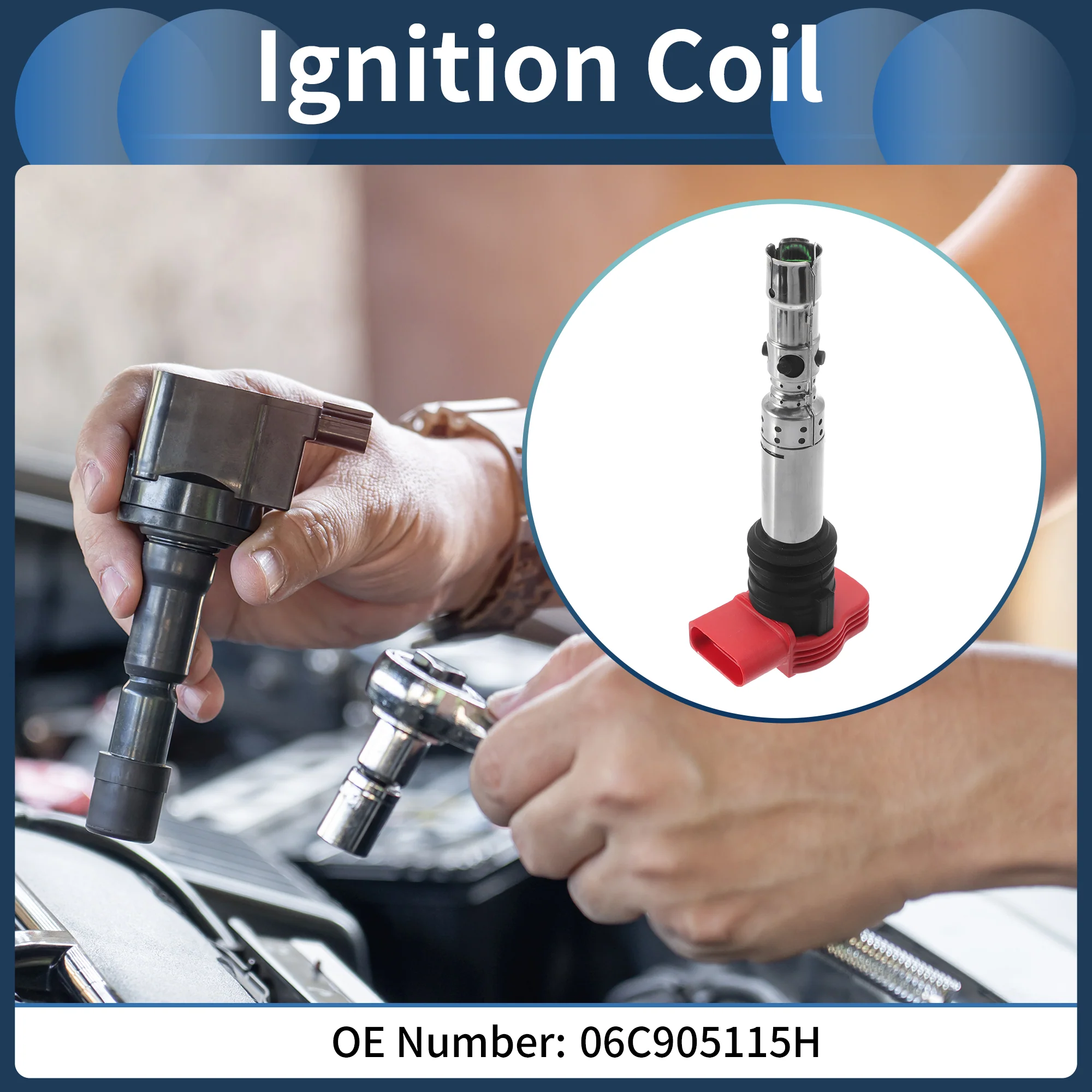 Ignition Coil Ignition Coil Pack No.06C905115H for Audi A4 2003-2005 - Image 2
