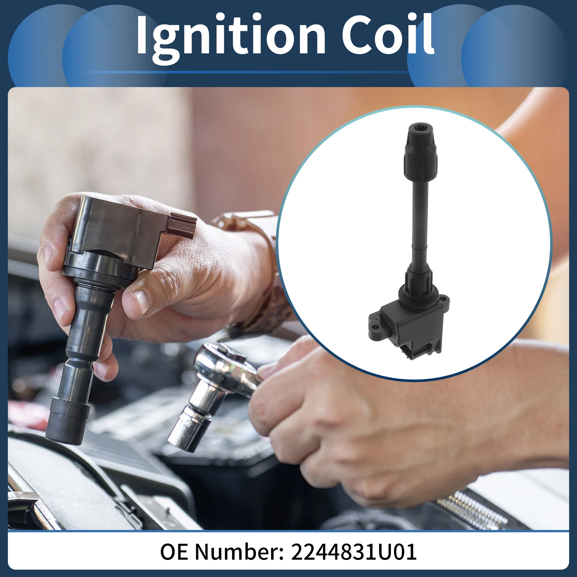 Ignition Coil Ignition Coil Pack No.2244831U01 for Nissan Maxima 1995-1999 for Infiniti I30 3.0L V6 1996-1999 - Image 2