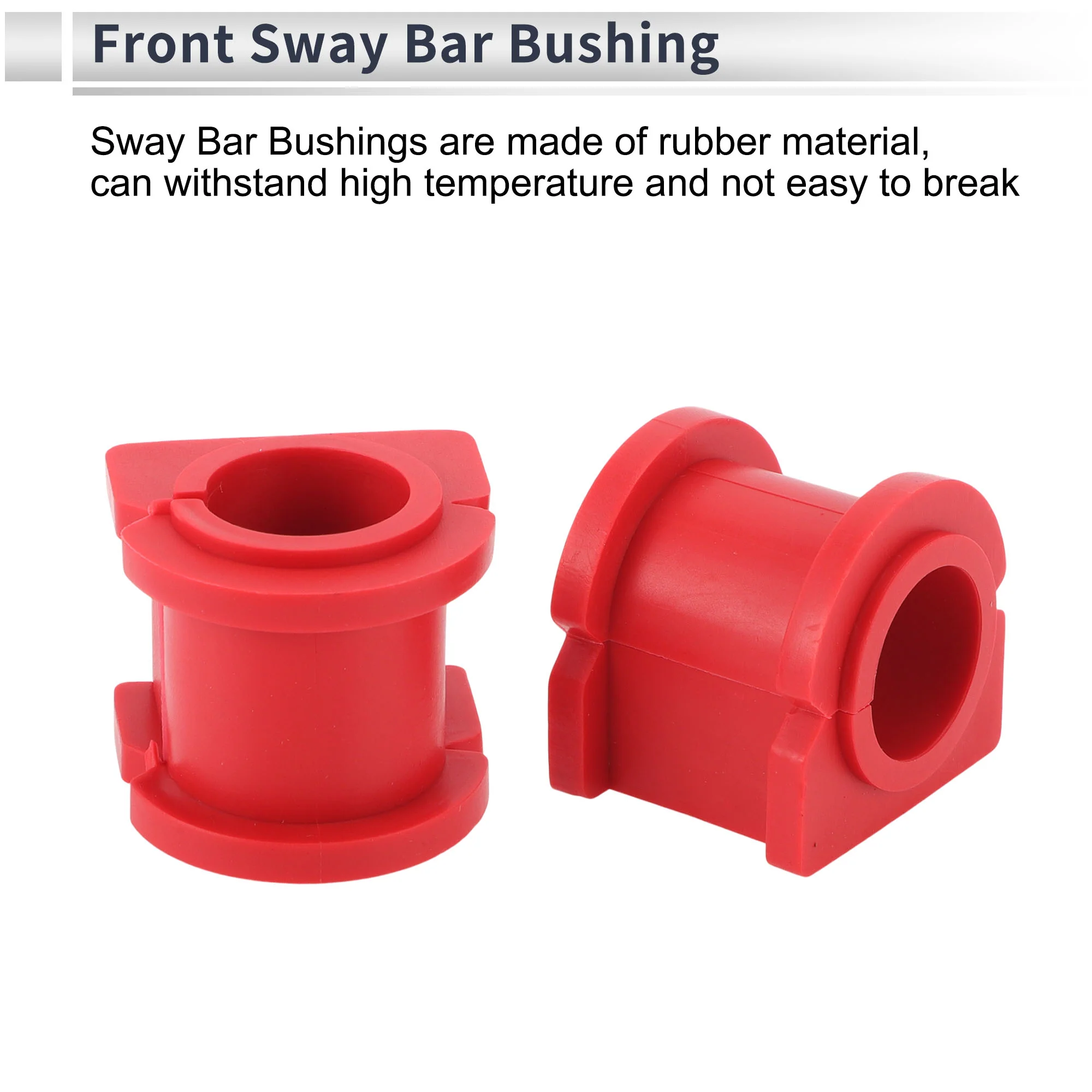 Front Stabilizer Bar Links with 2 Pcs Bushing for Jeep Patriot 2007-2017 Sway Bar Link Kits Suspension Bar End Links No.K80258/K200216 Red 1 Set - Image 7
