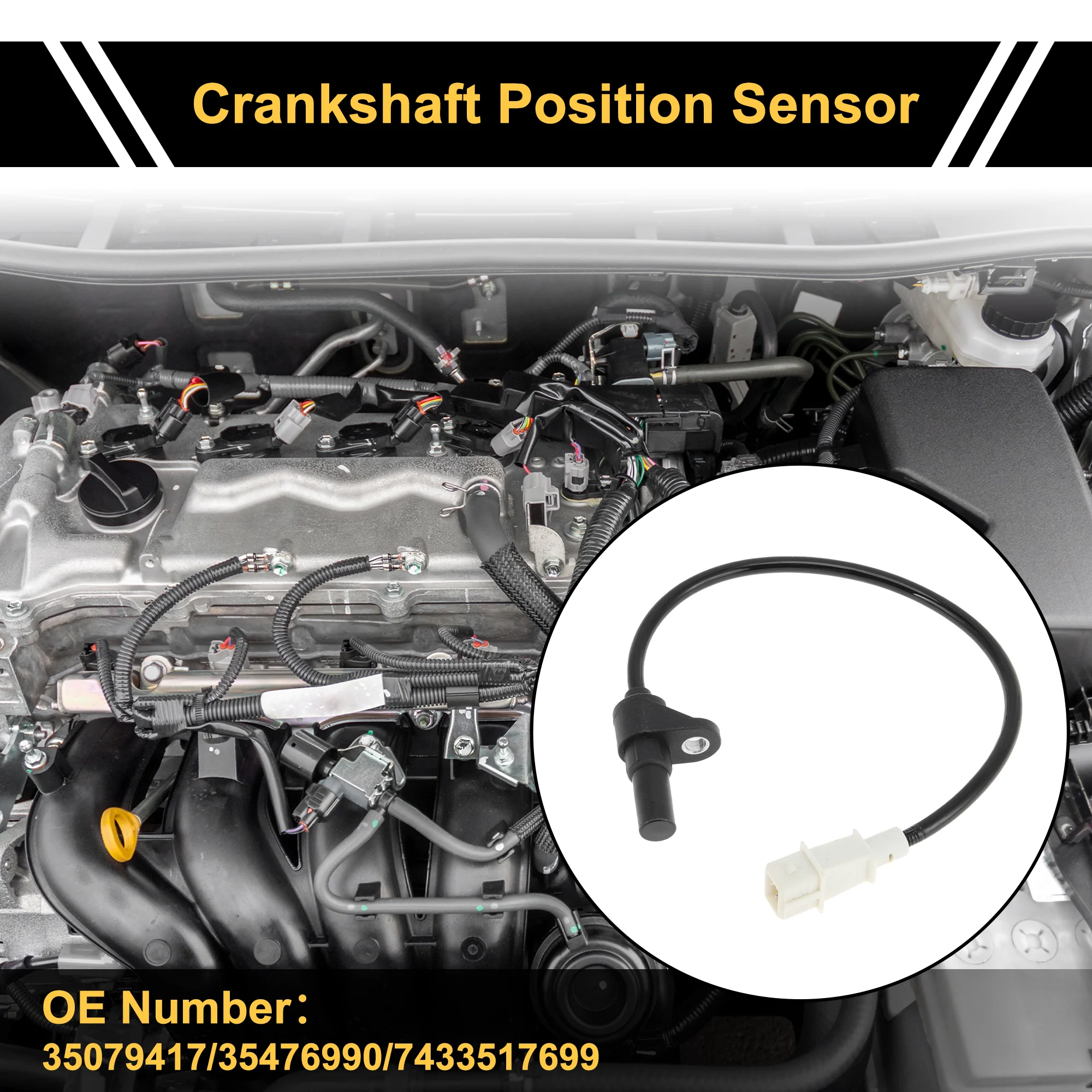 1 Pc No.35079417 Crankshaft Position Sensor for VOLVO S70 2.0 1997-2000 Sturdy Car Engine Crank CKP Sensor - Image 3