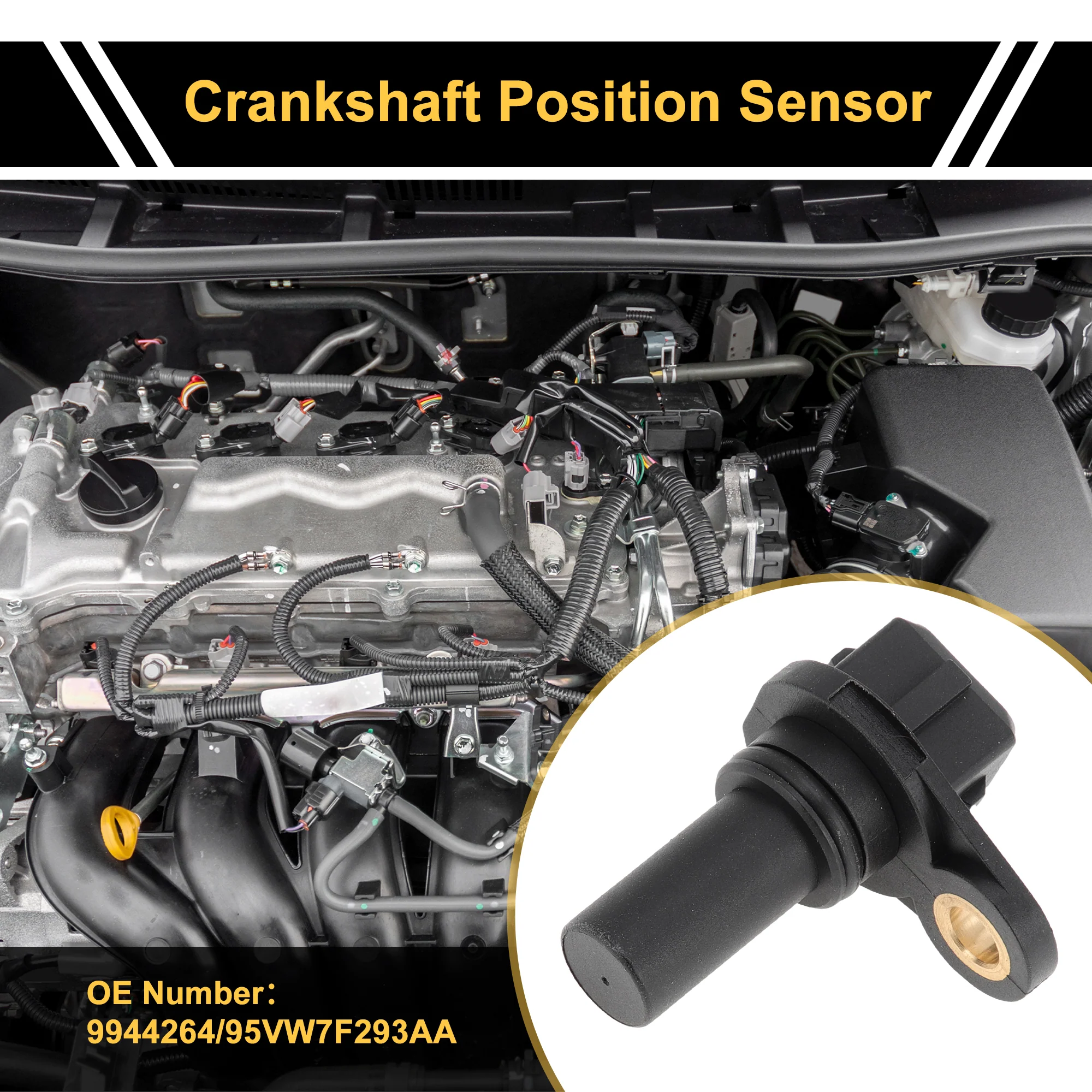 1 Pc No.9944264 Crankshaft Position Sensor for Volkswagen Golf 1.4 1991-1997 Sturdy Car Engine Crank CKP Sensor - Image 2