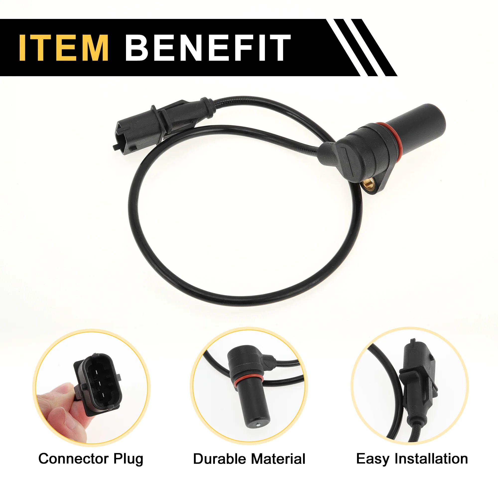 1 Pc No.46446873 Crankshaft Position Sensor for FIAT Brava 1.9 JTD 2000-2001 Sturdy Car Engine Crank CKP Sensor - Image 4