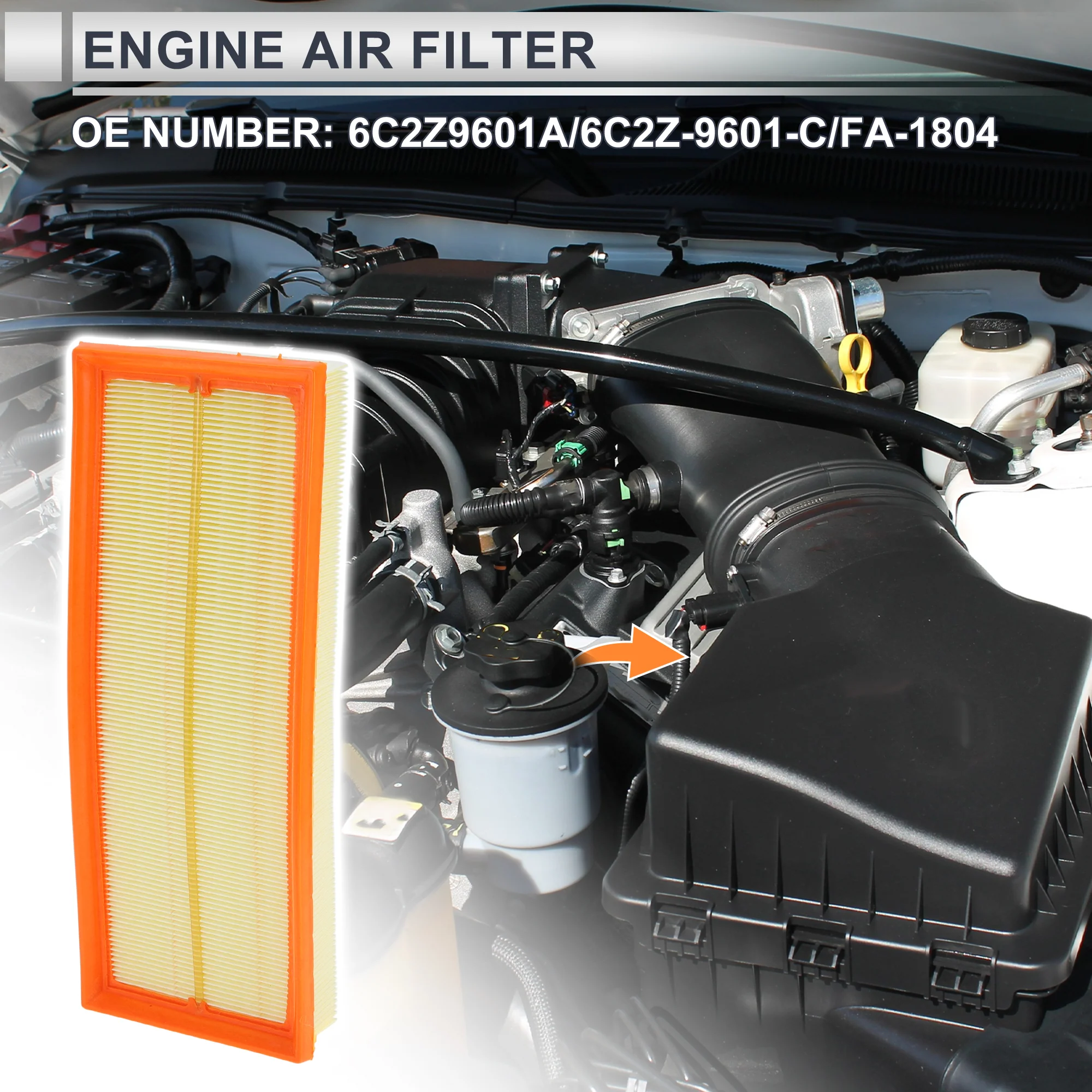 Car Engine Air Filter No.1120940604 for Mercedes-Benz C300 2008-2012 Air Cleaner Element for Mercedes-Benz C240 2001-2005 Long Life Filter 1 Pcs - Image 2