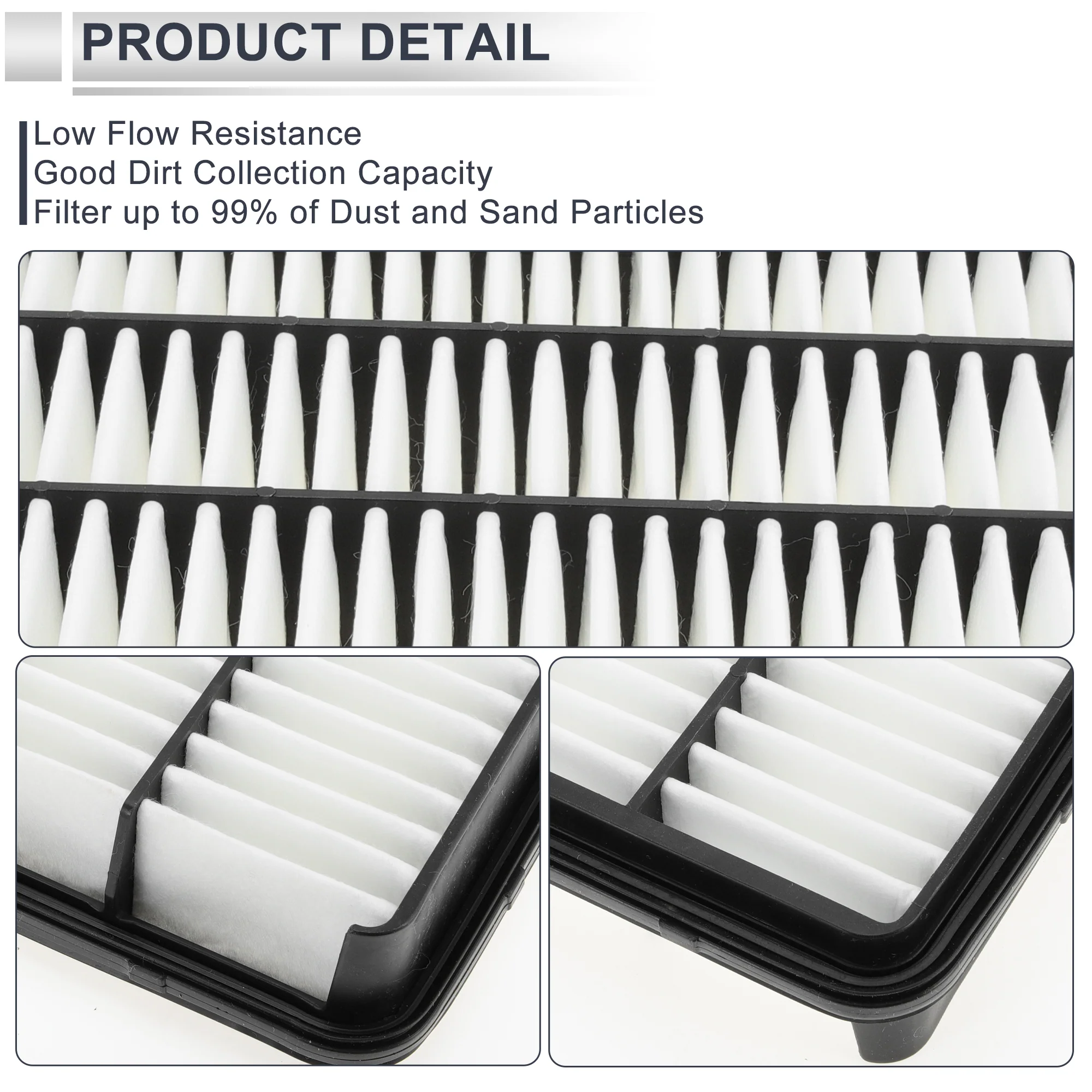 Car Engine Air Filter No.1780138030 for Toyota Land Cruiser Base,Heritage Edition 5.7L V8-Gas 2020,2021 Long Life Filter Air Cleaner Element 1 Pcs - Image 6