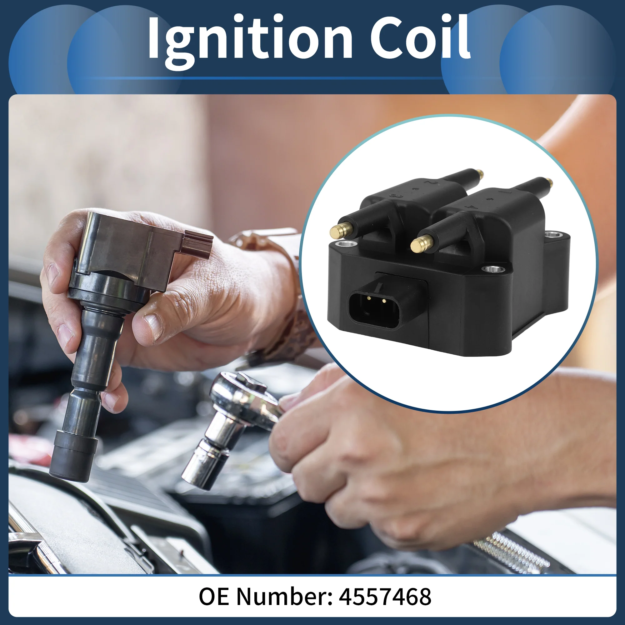 Ignition Coil Ignition Coil Pack OE Number:4557468 for Chrysler Cirrus L4 2.4L 1995-1996 - Image 2