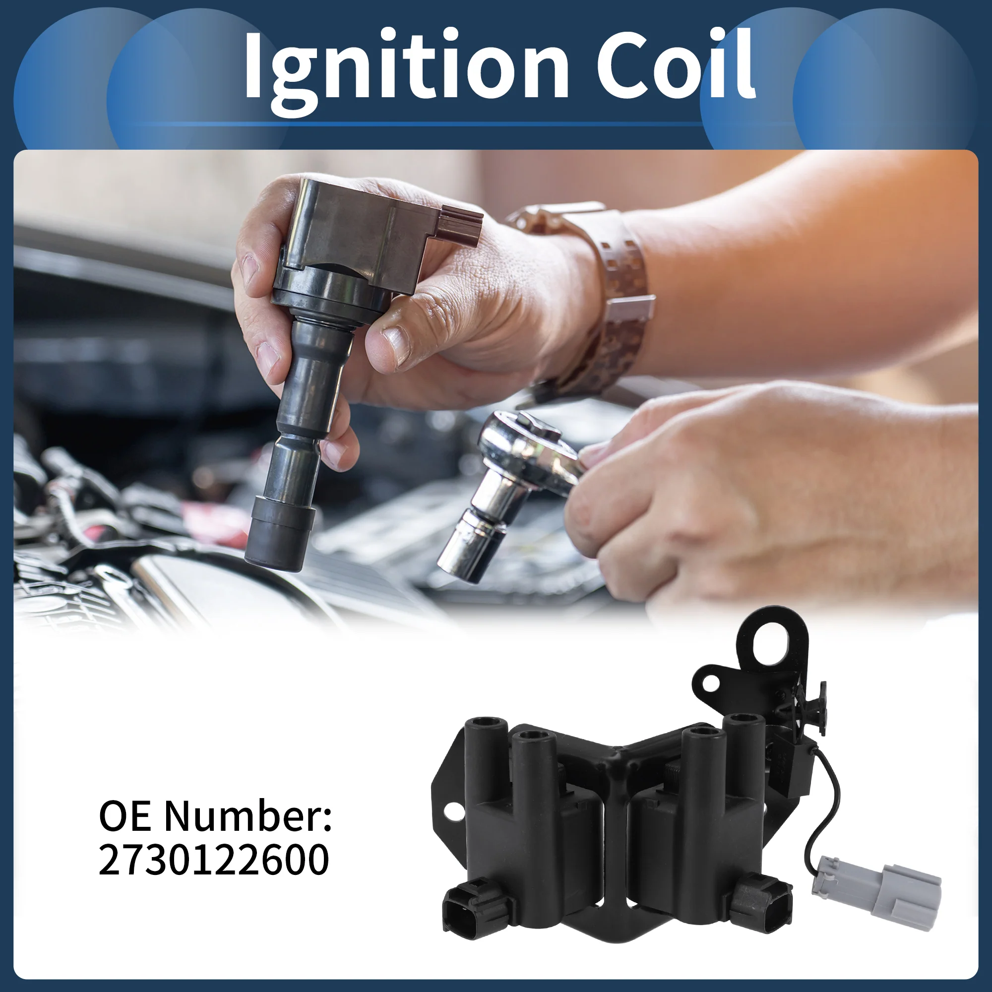 Ignition Coil Ignition Coil Pack OE Number:2730122600 for Hyundai Accent 1.5L L4 VIN:G 2000-2002 - Image 3