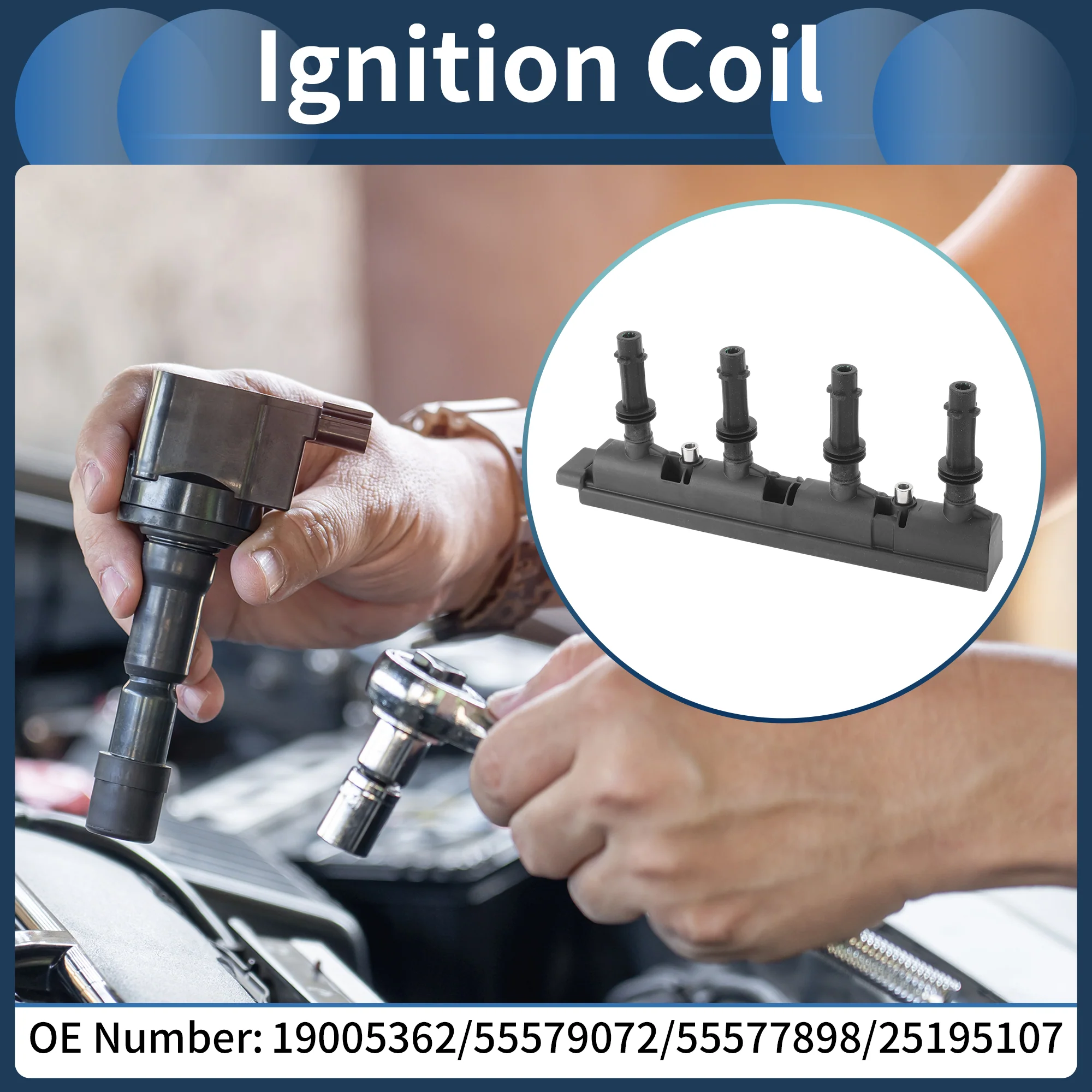 Ignition Coil Ignition Coil Pack No.19005362/55579072/55577898/25195107 for Buick Encore 2013-2021 1.4L - Image 2
