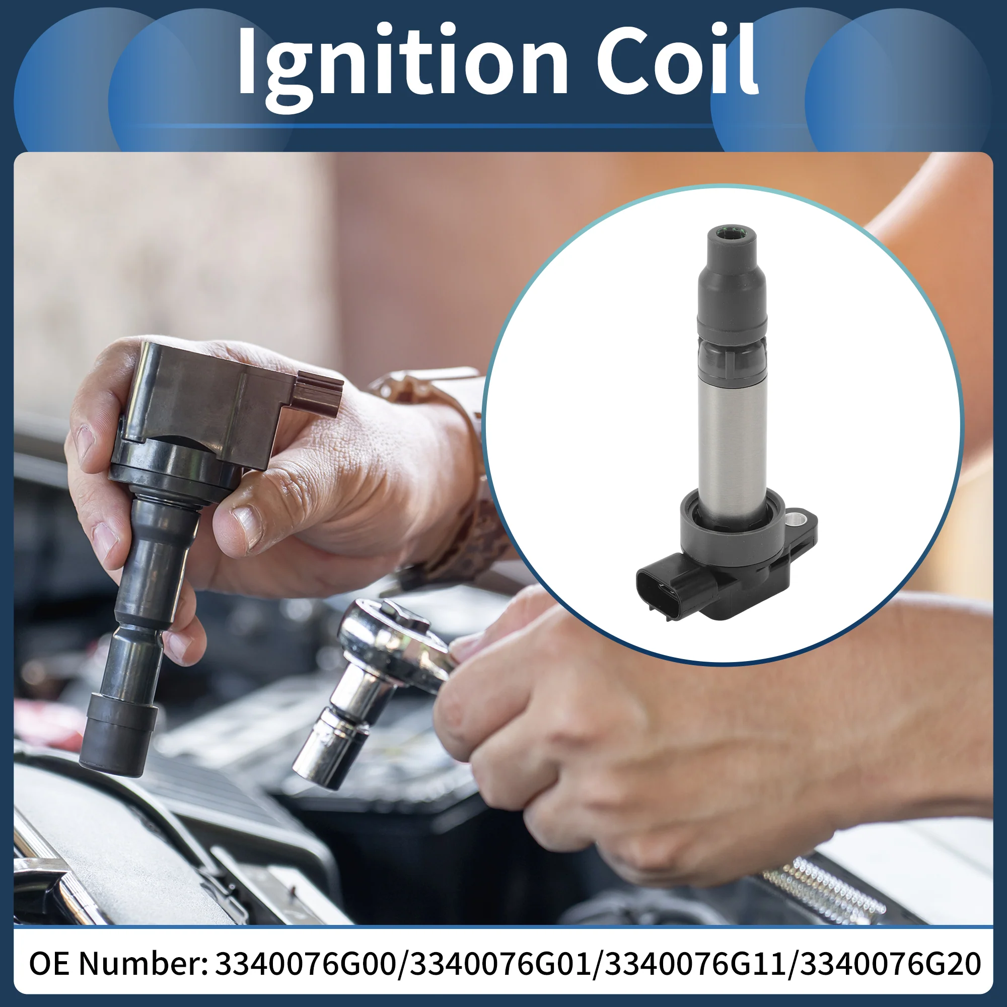 Ignition Coil Ignition Coil Pack No.3340076G00/3340076G01/3340076G11/3340076G20 for SUZUKI ALTO Mk III (EF) 1.0 993 39 4 Hatchback 1994-2002 - Image 2