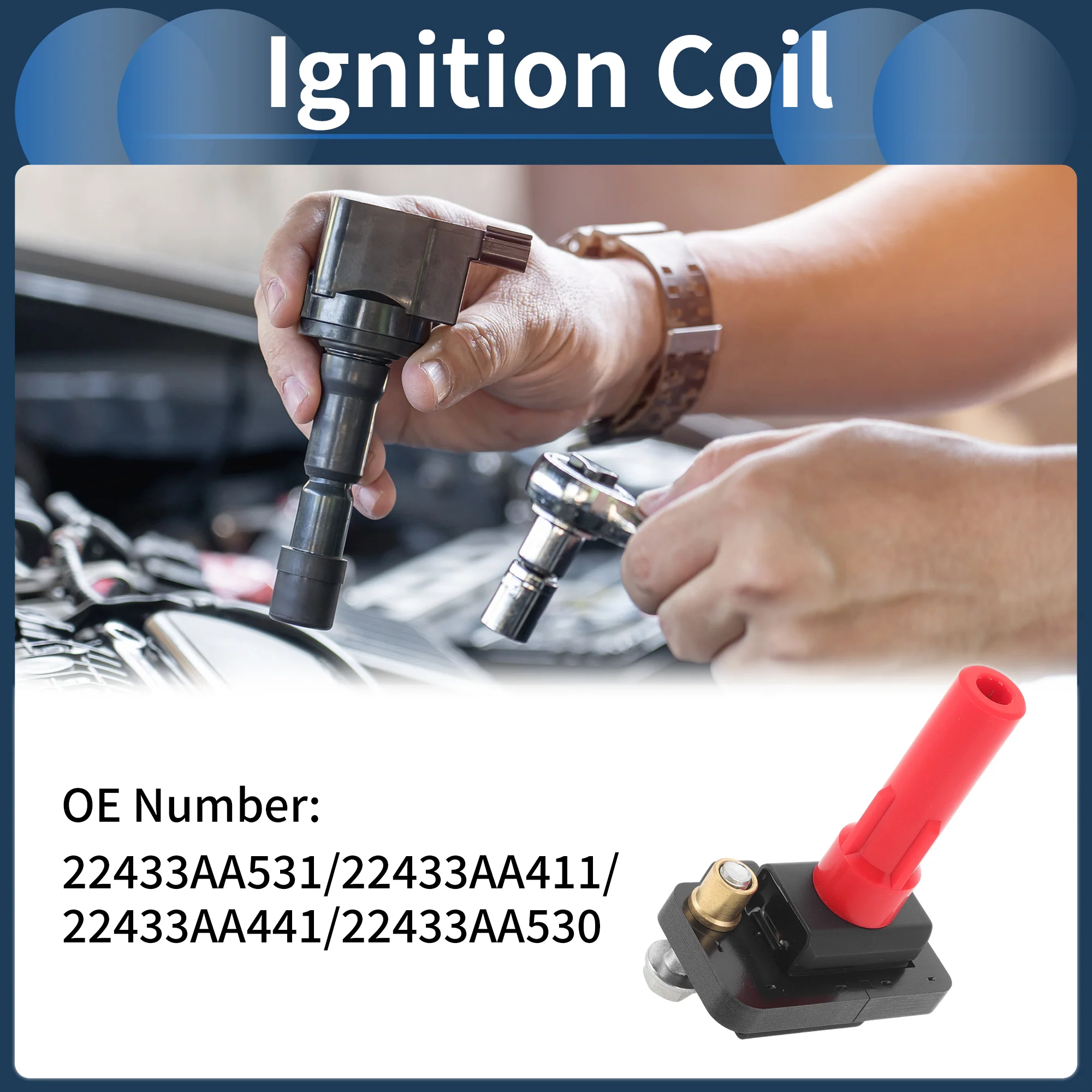 Ignition Coil Ignition Coil Pack No.22433AA531/22433AA411/22433AA441/22433AA530 for Subaru B9 Tribeca H6 3.0L 2006-2007 - Image 3