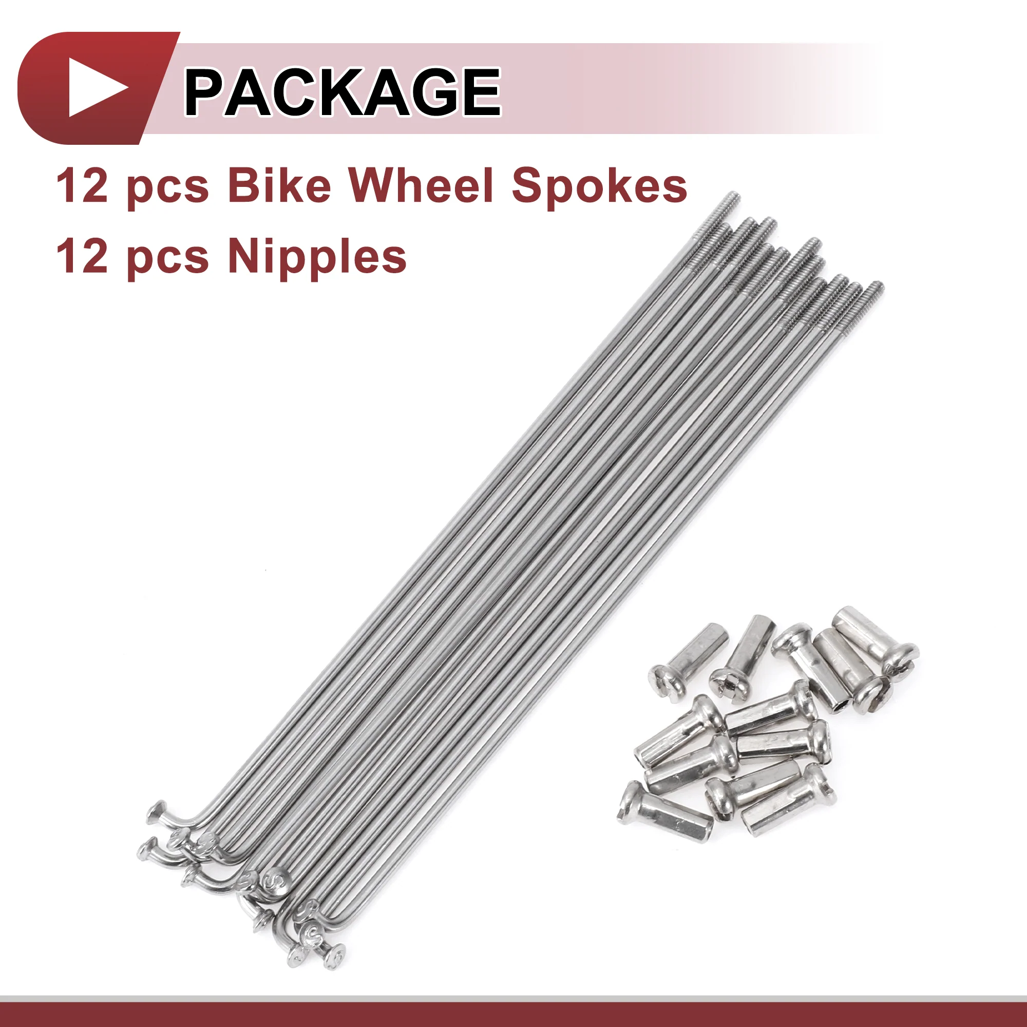 12 Set 14G Bicycle Spokes 116mm Bike Wheel Spokes 304 Stainless Steel - Image 5