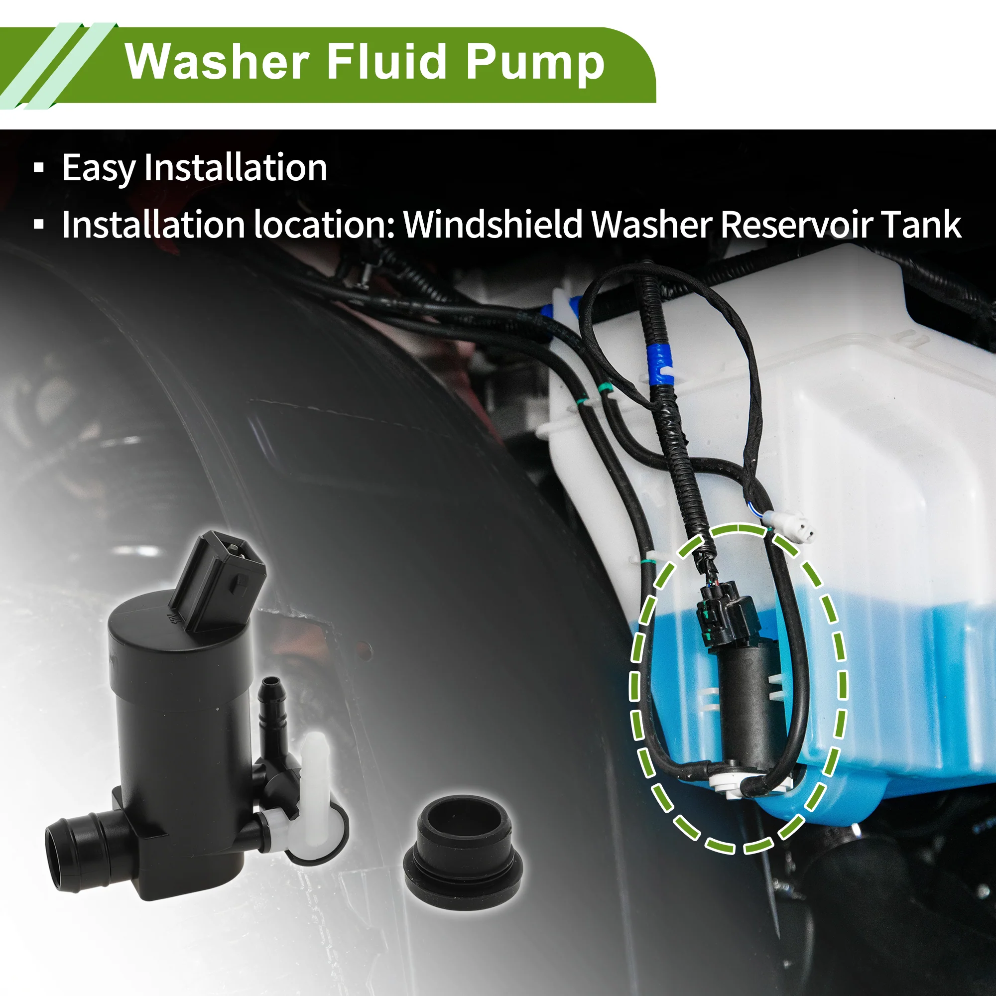 Windshield Washer Pump W/Grommet for FORD MONEO MK3 2000-2007 Washer Fluid Pump Windshield Wiper Pump No.1S7117K624FC/1145866/1117376/1132694 1 Set - Image 7