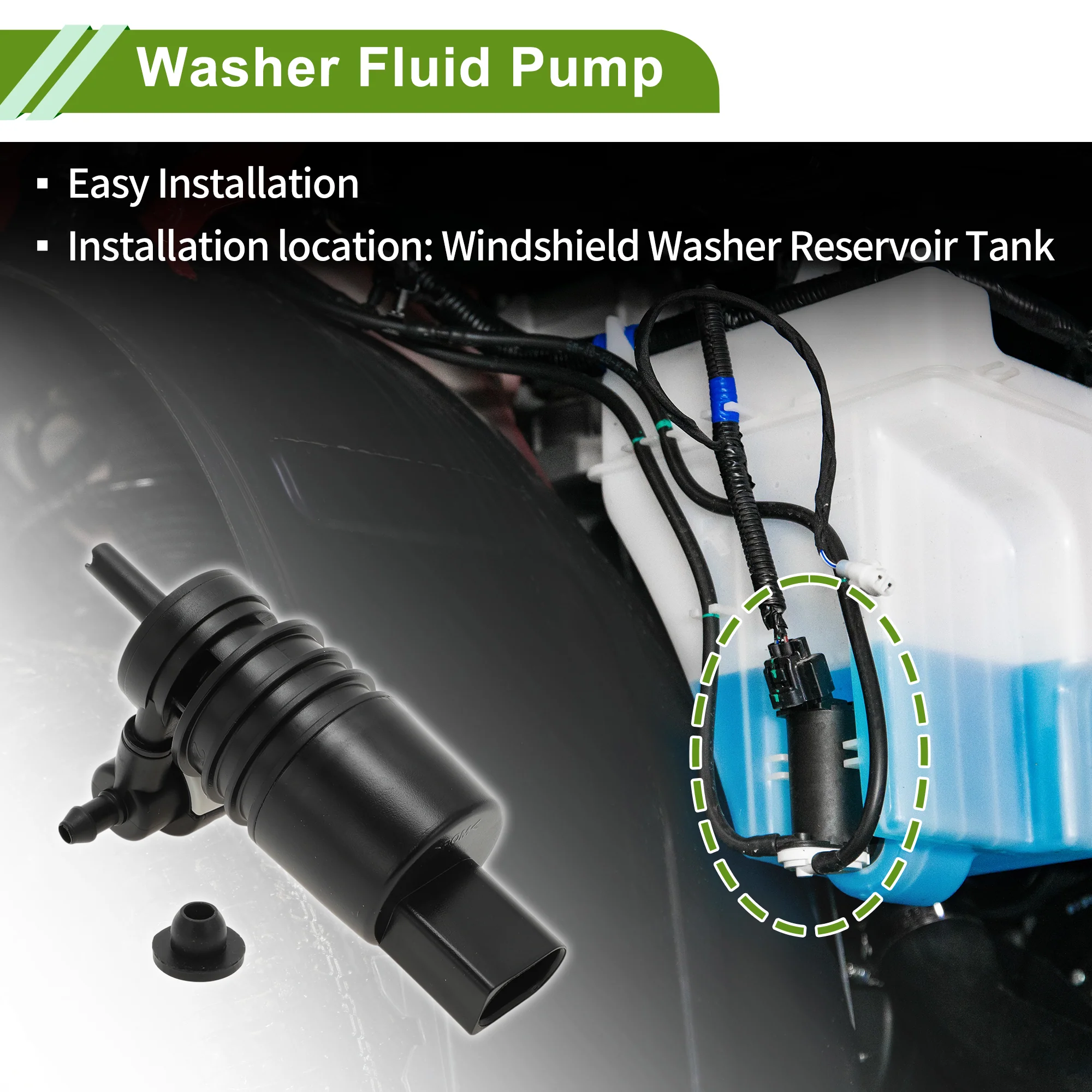 Windshield Washer Pump W/Grommet for Honda CRV 2012 2018 Washer Fluid Pump Windshield Wiper Pump No.CJ5417664AA/CJ5Z17664A/5160307/68310928AA 1 Set - Image 7