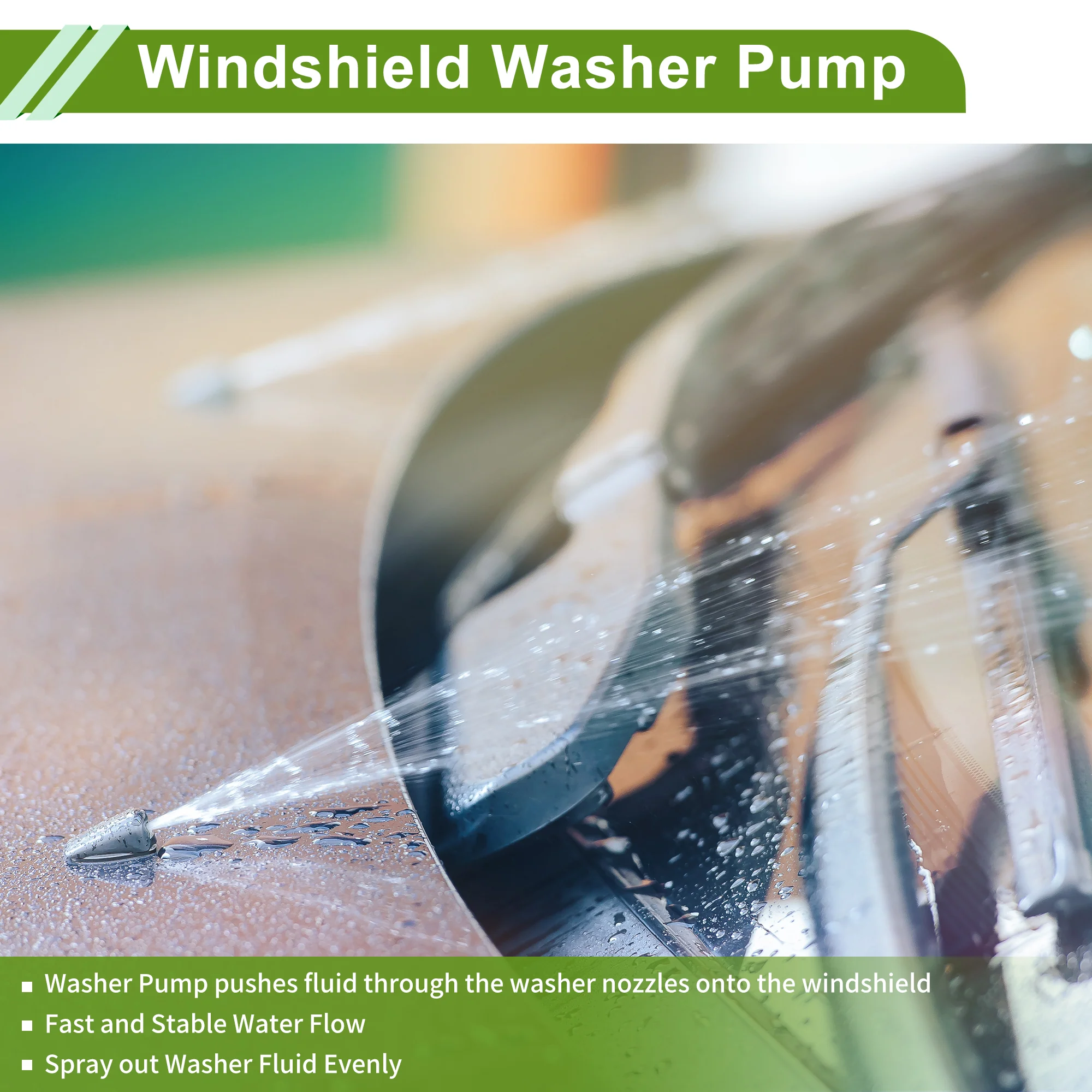 Windshield Washer Pump for Buick Century 1994-1996 Front Washer Fluid Pump Windshield Wiper Pump No.22111432/172437/12463084 Black 1 Pcs - Image 4
