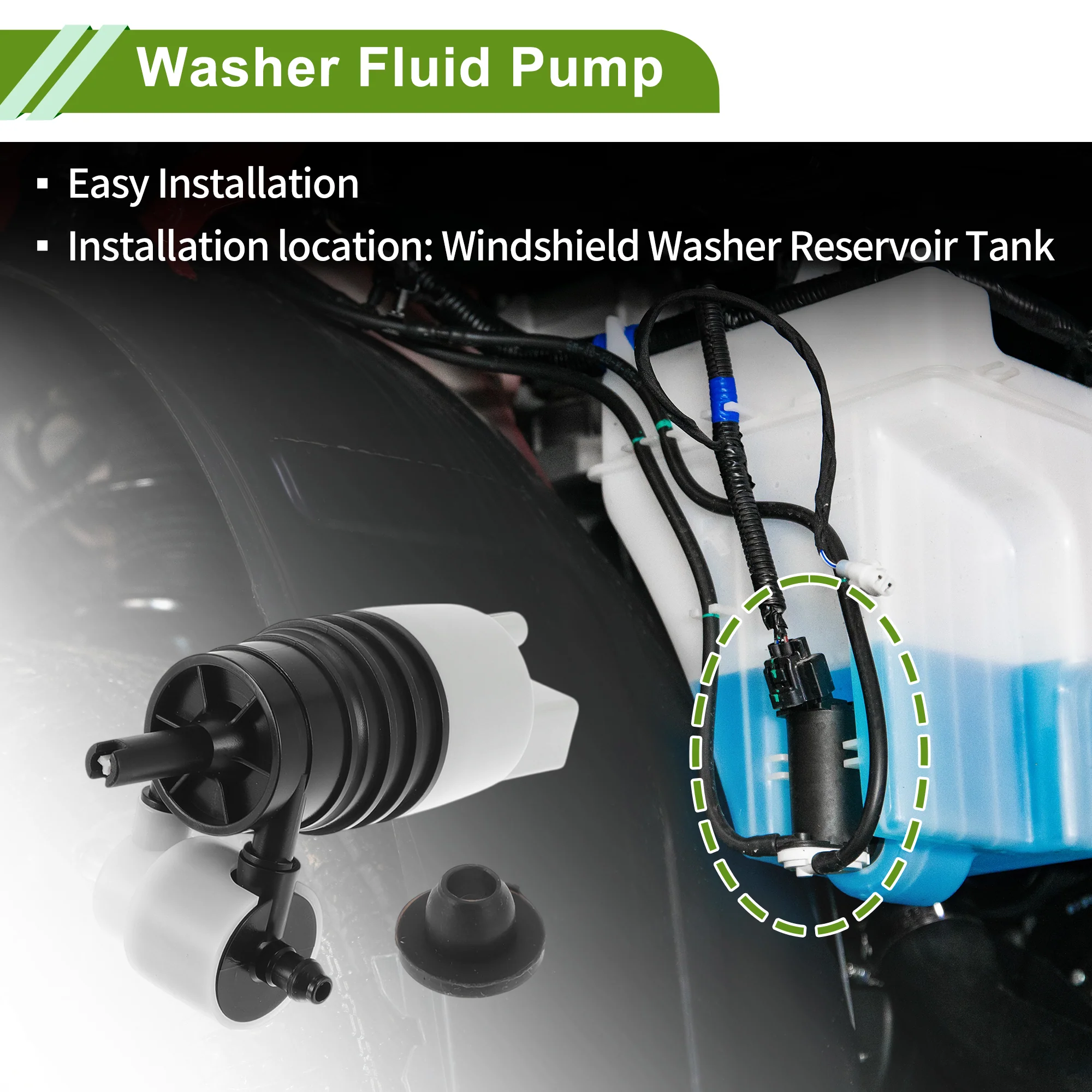 Windshield Washer Pump W/Grommet for Mercedes Benz G63 for AMG 2019-2021 Front Washer Fluid Pump Windshield Wiper Pump No.A0998660021 1 Set - Image 7
