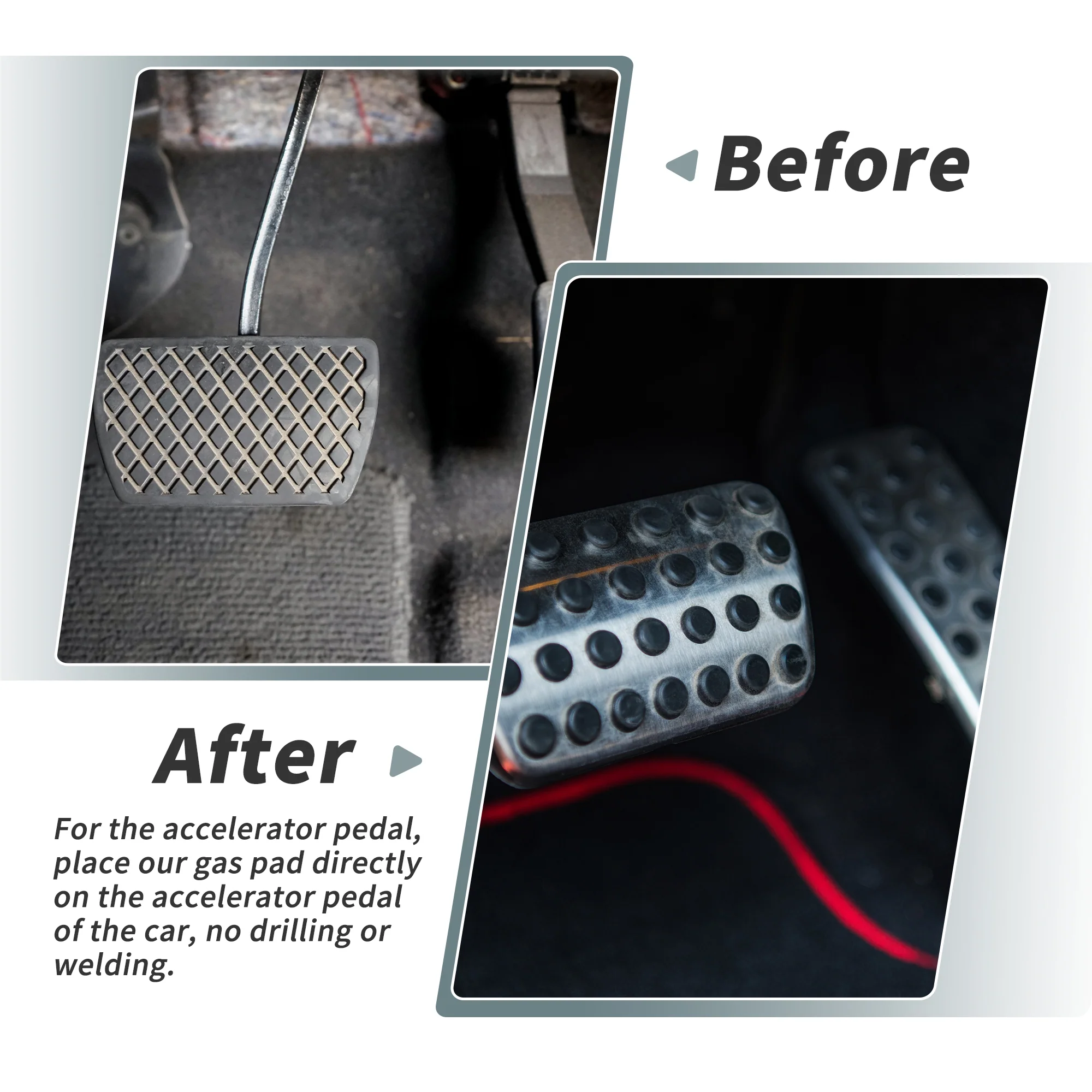 2Pcs Auto Foot Pedals Pads Cover for Jeep Grand Cherokee 2022-2025 Red - Image 4