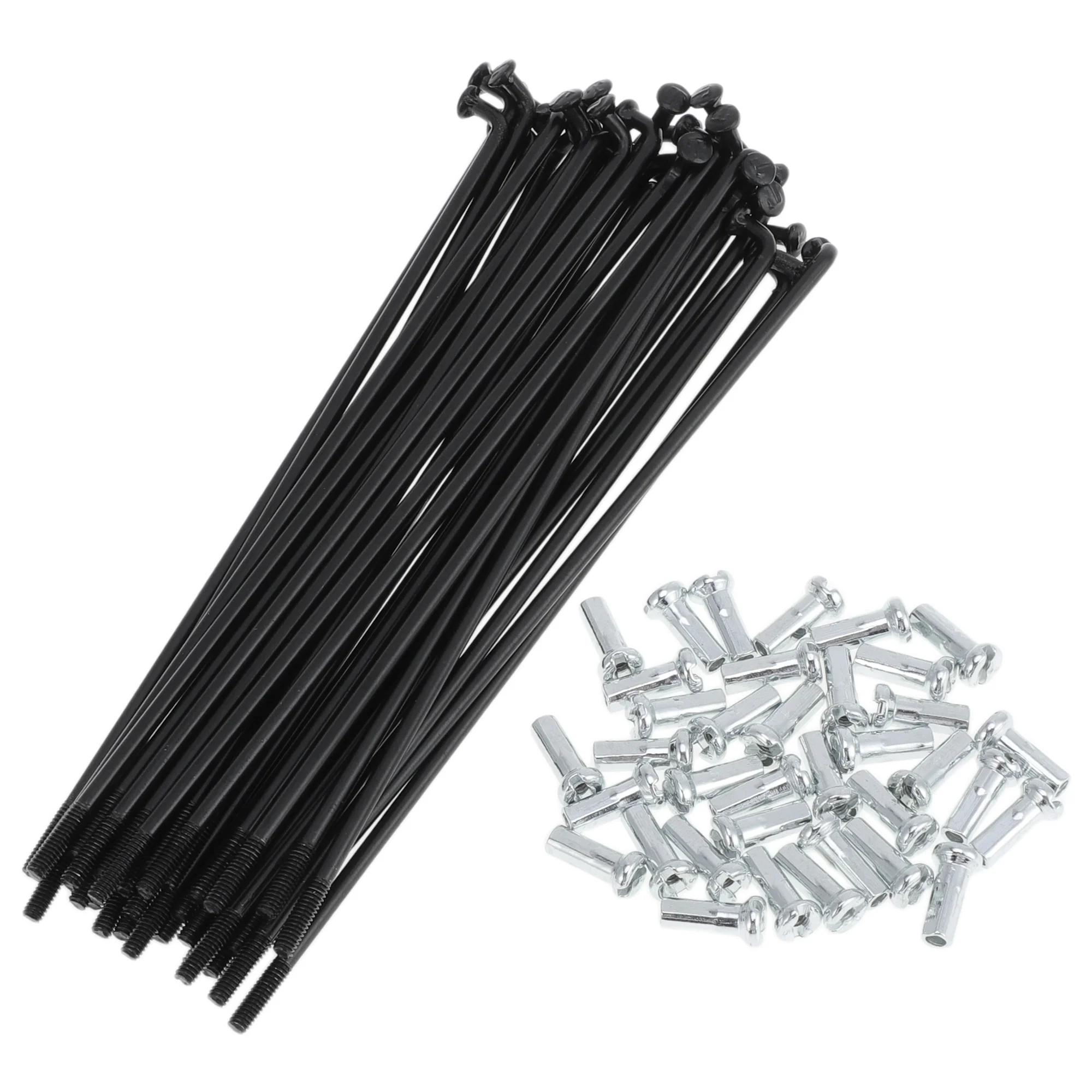 36 Set 14G Bicycle Spokes 105mm Bike Wheel Spokes Carbon Steel Black
