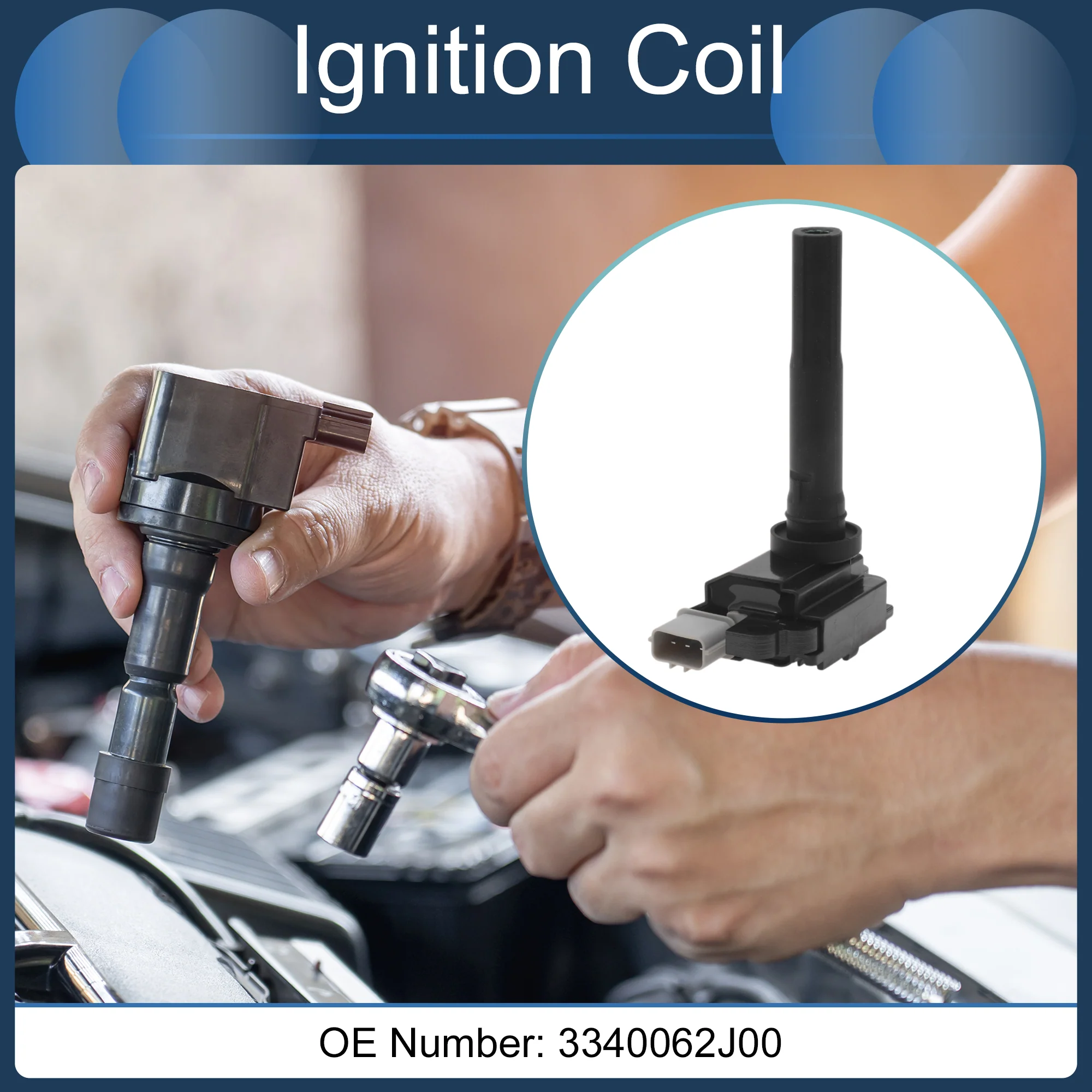 Ignition Coil Ignition Coil Pack No.3340062J00 for Chevrolet Metro L4 1.3L 1999-2001 - Image 2