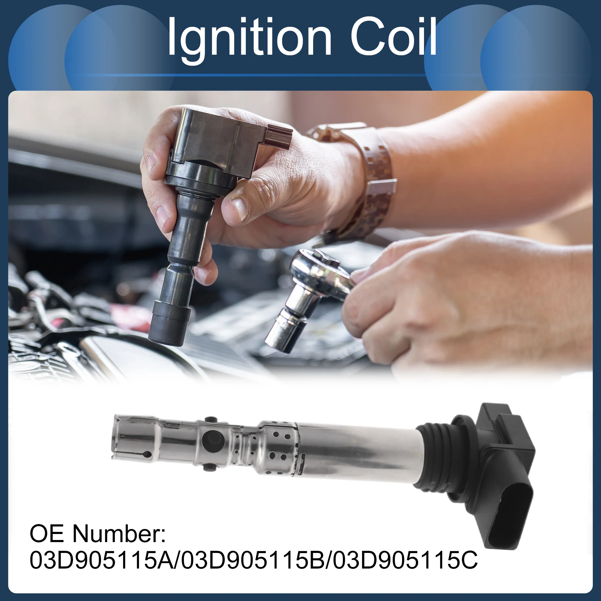 Ignition Coil Ignition Coil Pack No.03D905115A/03D905115B/03D905115C for Skoda Fabia 2001-2007 - Image 3