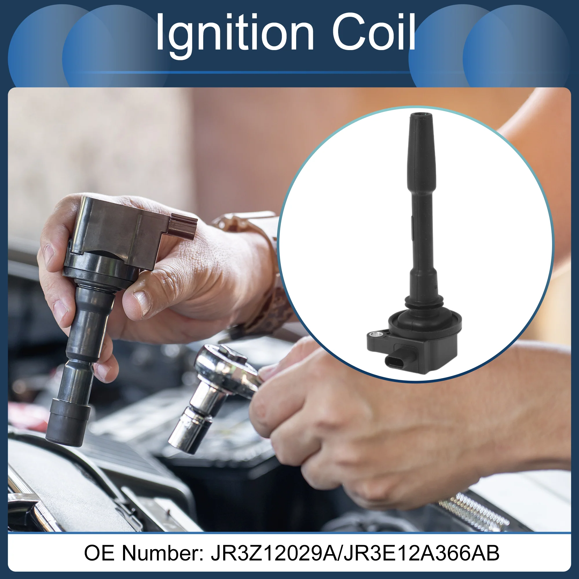 Ignition Coil Ignition Coil Pack No.JR3Z12029A/JR3E12A366AB for Ford for Mustang 2018-2020 V8 5.0L - Image 2