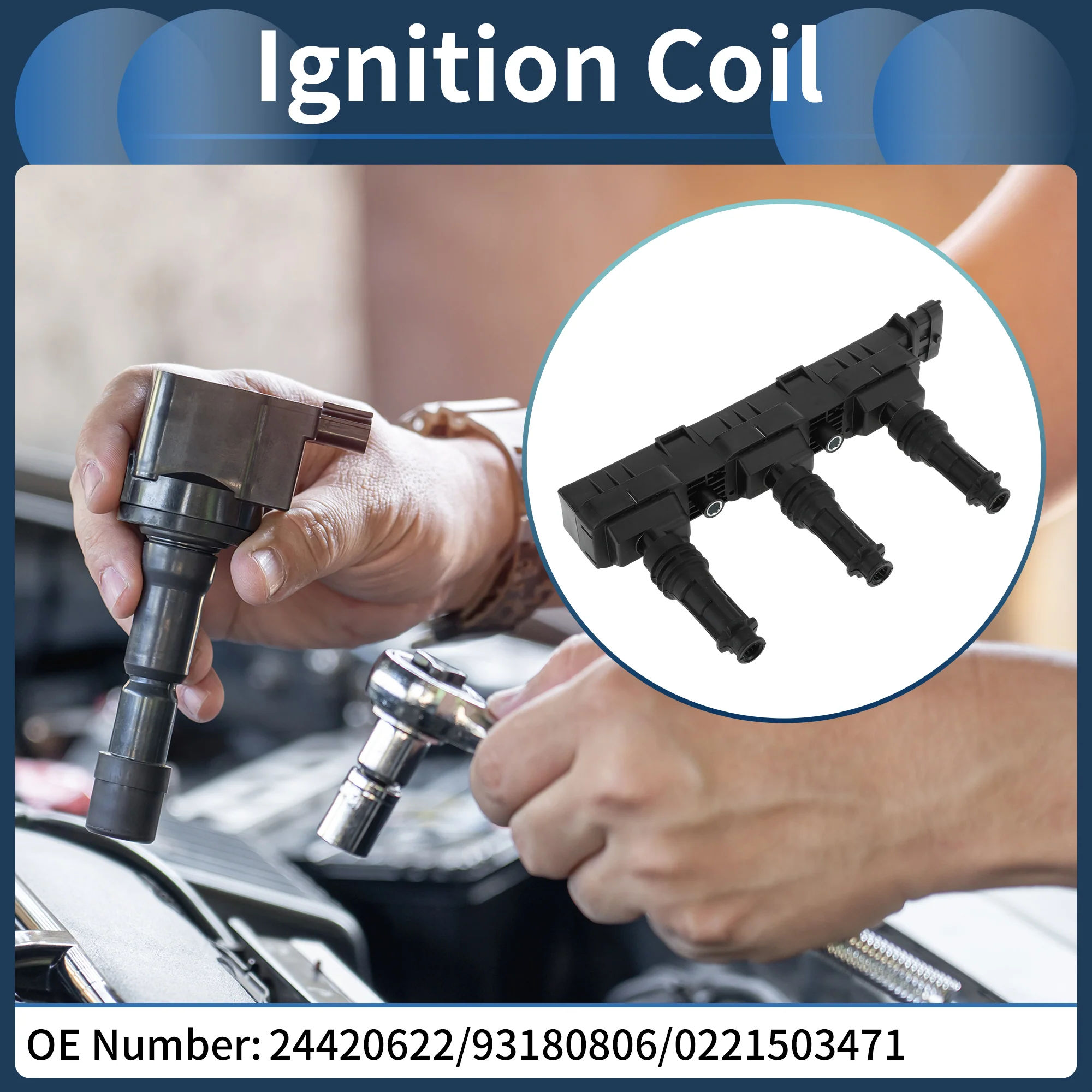 Ignition Coil Ignition Coil Pack No.24420622/93180806/0221503471 for Vauxhall Corsa B 1993-2000 - Image 2