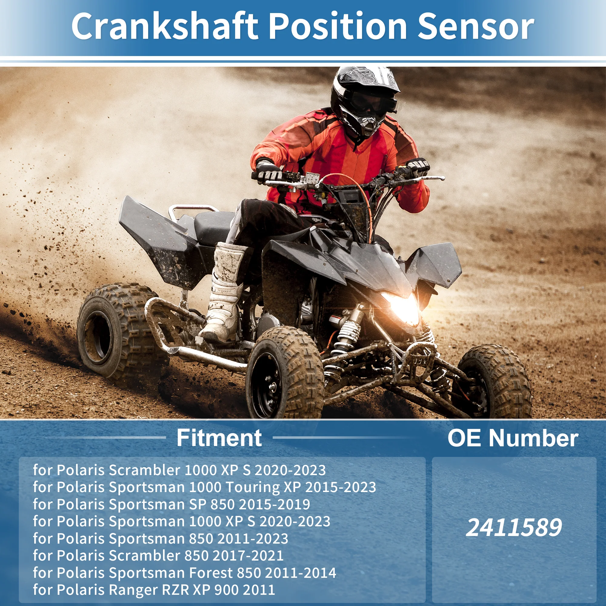 No.2411589 Crankshaft Position Sensor for Polaris Sportsman 1000 XP S 2020-2023 for Polaris Scrambler 850 2017-2021 Crank CKP Sensor - Image 4
