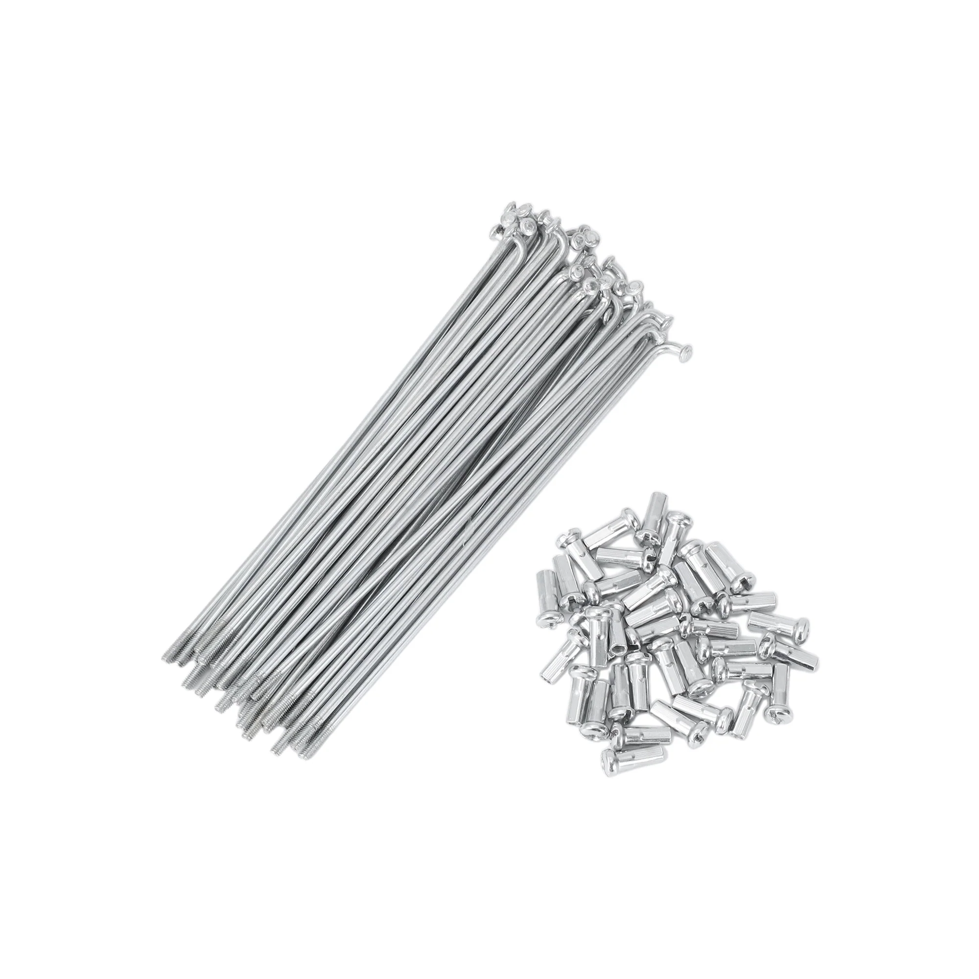 36 Set 13G Bicycle Spokes 125mm Bike Wheel Spokes 45 Steel Galvanized Silver Tone