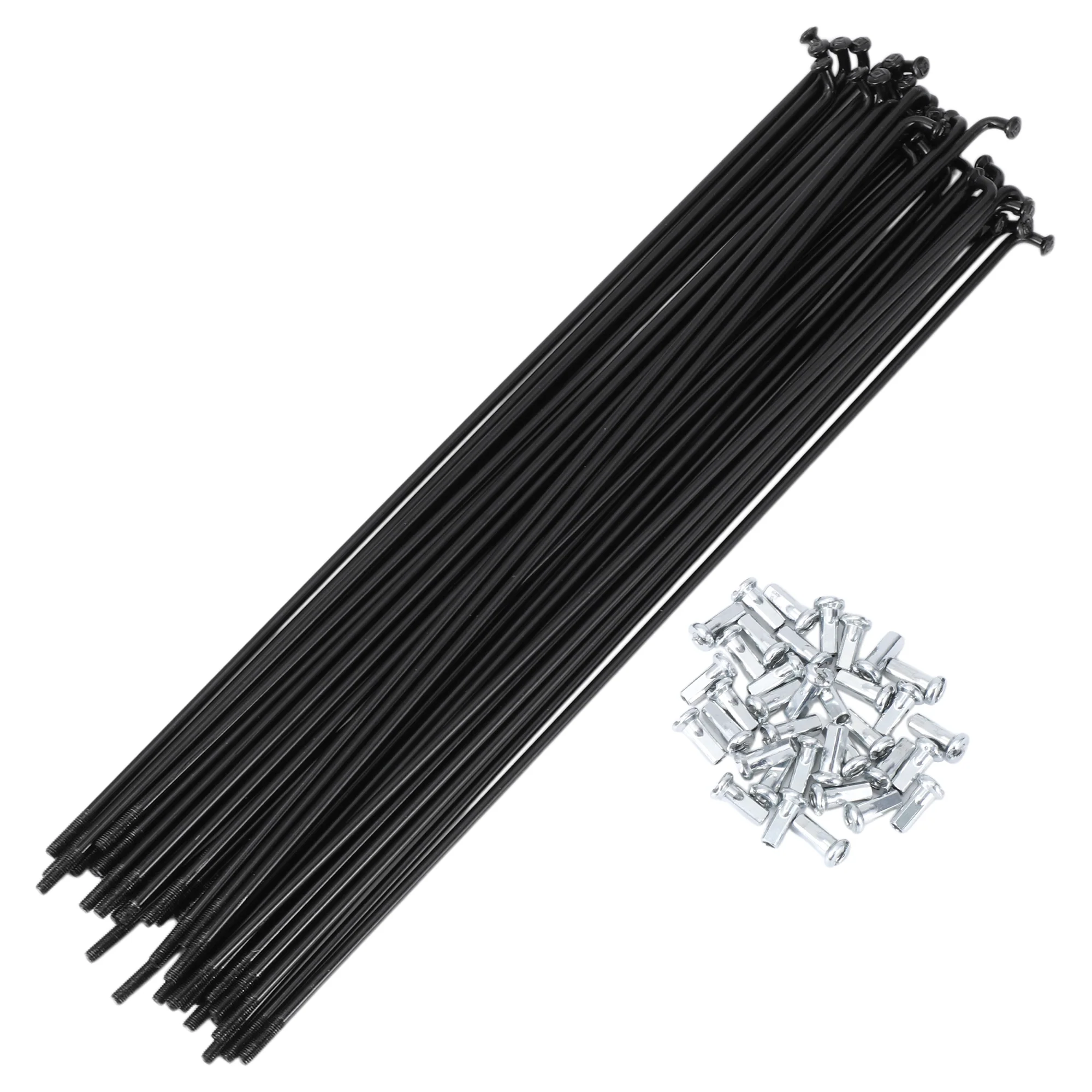 36 Set 12G Bicycle Spokes 233mm Bike Wheel Spokes 45 Steel Black