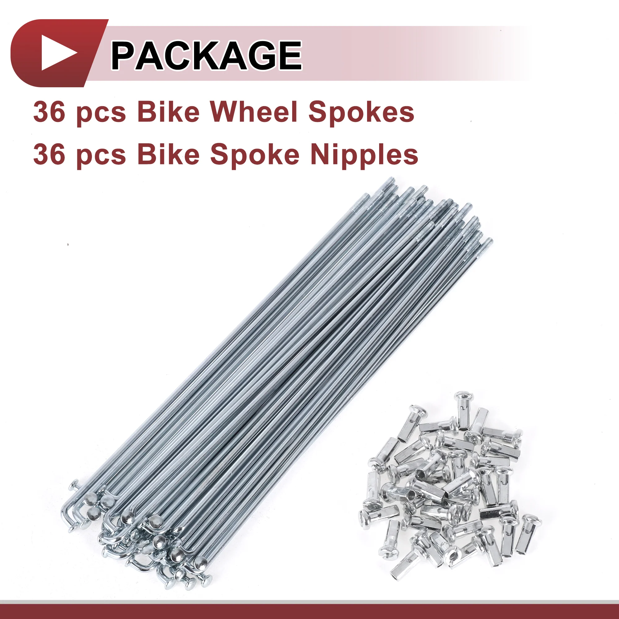 36 Set 12G Bicycle Spokes 163mm Bike Wheel Spokes 45 Steel Galvanized - Image 5