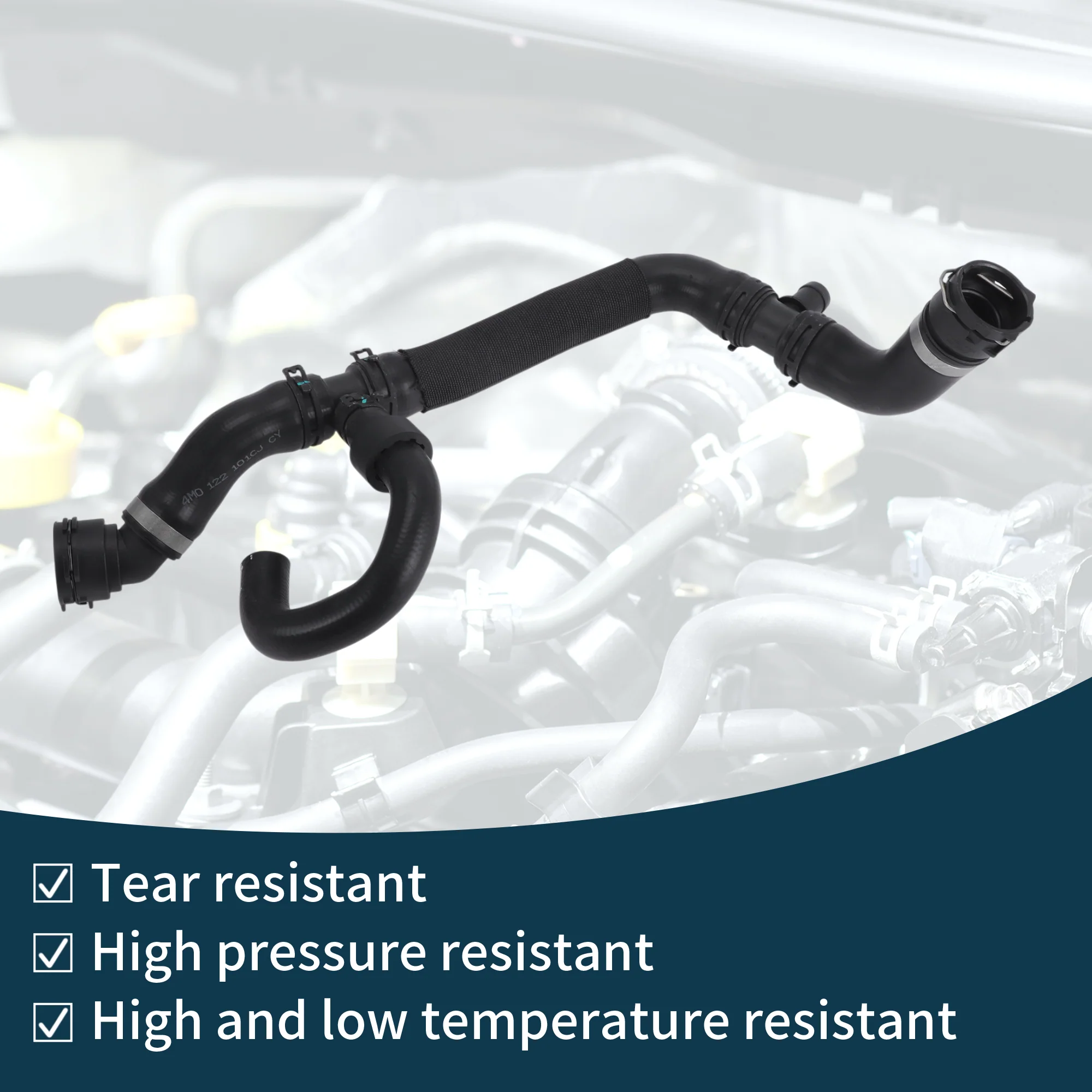 Radiator Hose No.4M0122101CJ for Audi Q7 17-23 Upper Hose Installation Position - Image 5