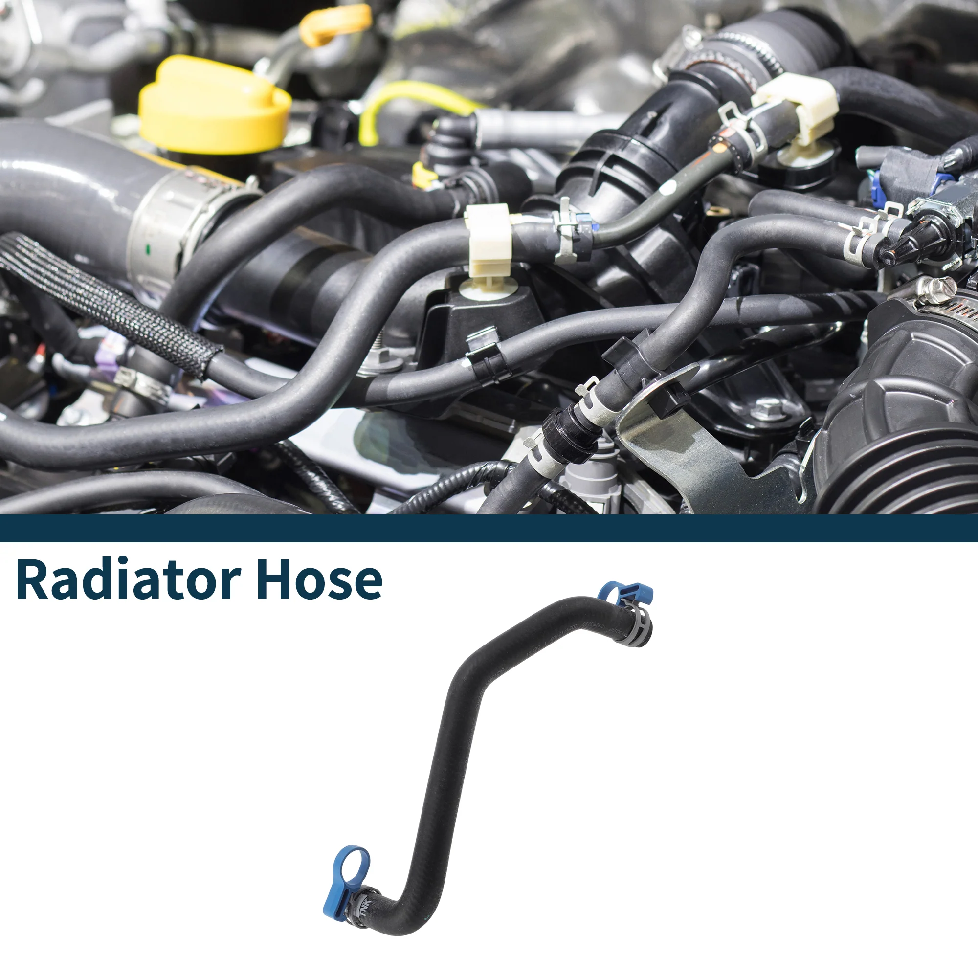 Radiator Hose Heater Hose Radiator Outlet Hose Pipe No.26213959 for Chevrolet Trax Onix 1.0T 2020-2021 Rubber Coolant Pipe Black 1 Pc - Image 2