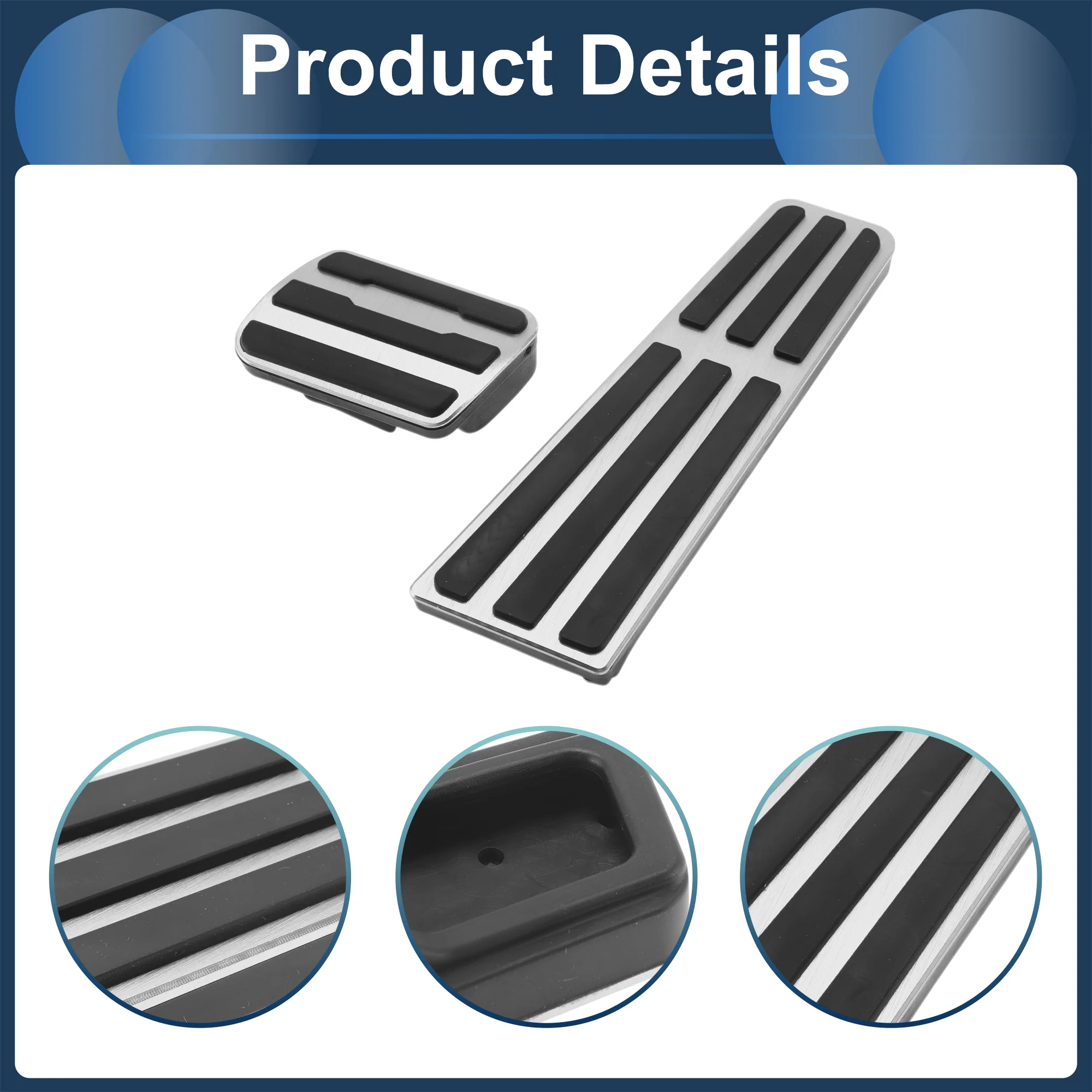 Automatic Foot Accelerator Pedal Covers for Porsche 718/911 No Mark Silver Tone - Image 5