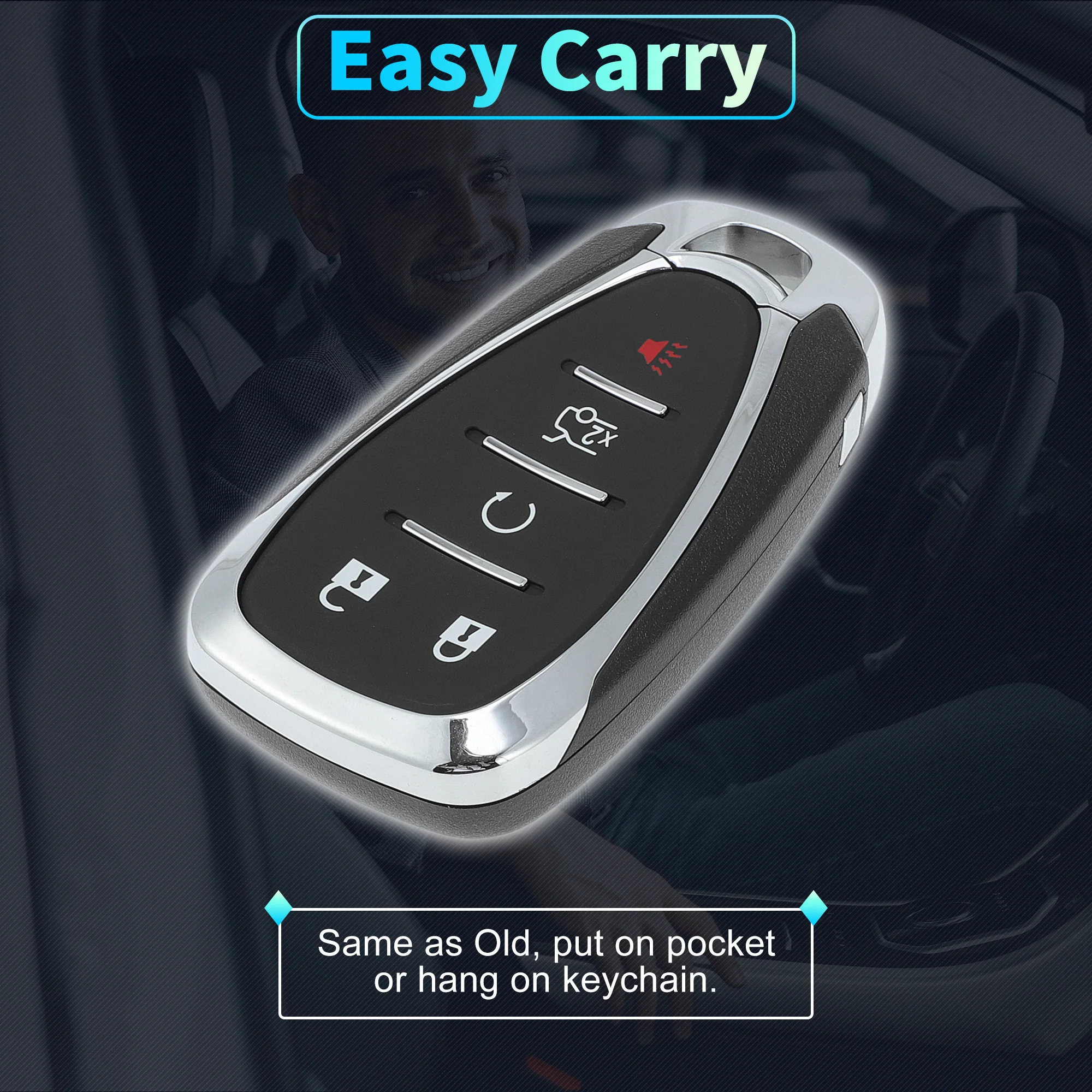 HYQ4ES 433 MHz Keyless Entry Remote Key Fob for Chevy Malibu Camaro 2021-2023 - Image 5