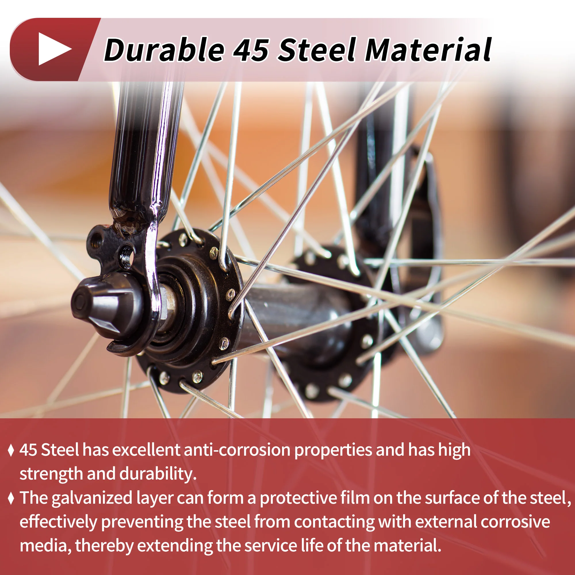 14G Bicycle Spokes 14G 240mm Bike Wheel Spokes with Nipple Black 36 Set - Image 4