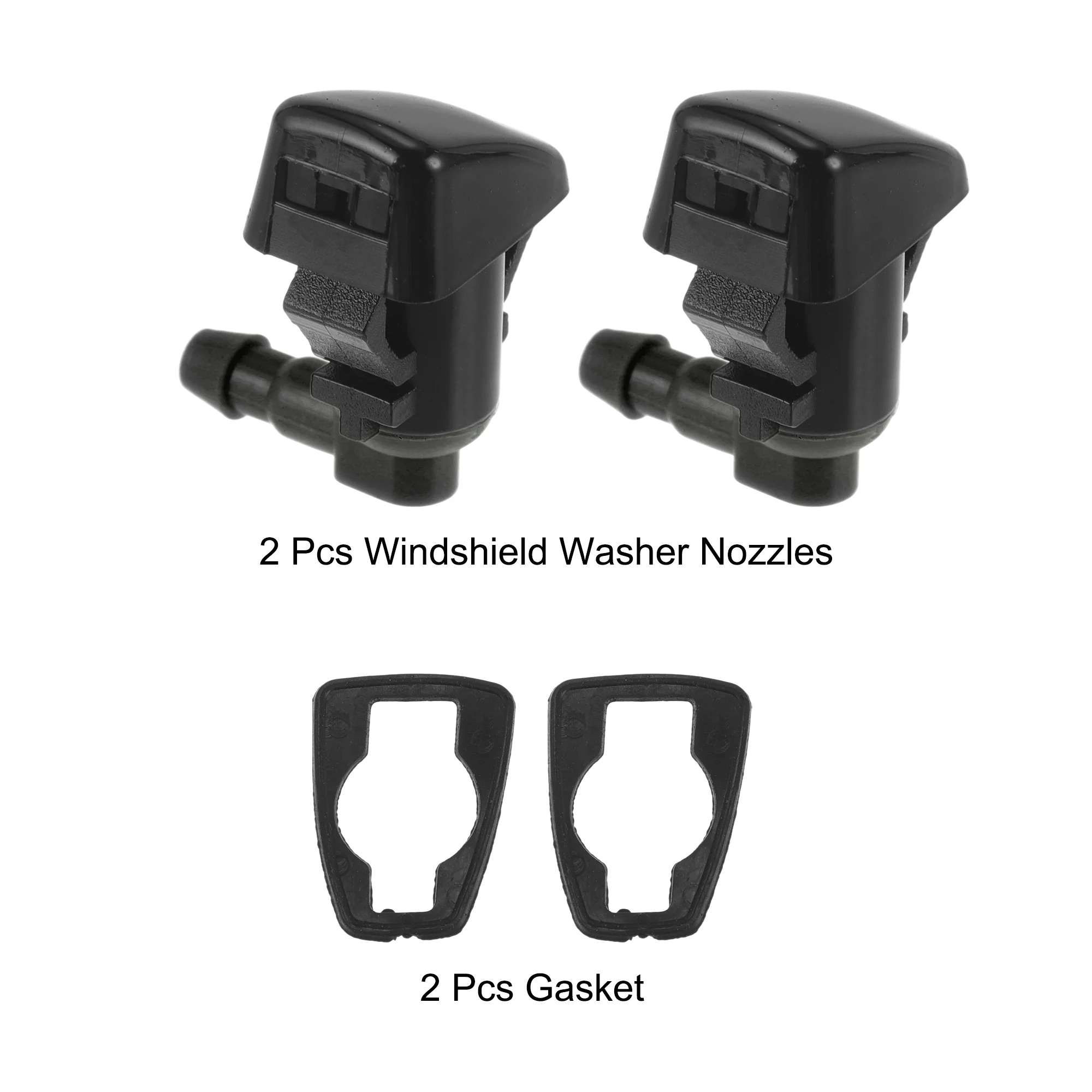 2 Pcs Front Windshield Washer Nozzle 2 Pcs Gasket for Jeep Cherokee 2014-2019 Windshield Spray Nozzles Wiper Spray Washer Jet No.68102968AA Black - Image 7