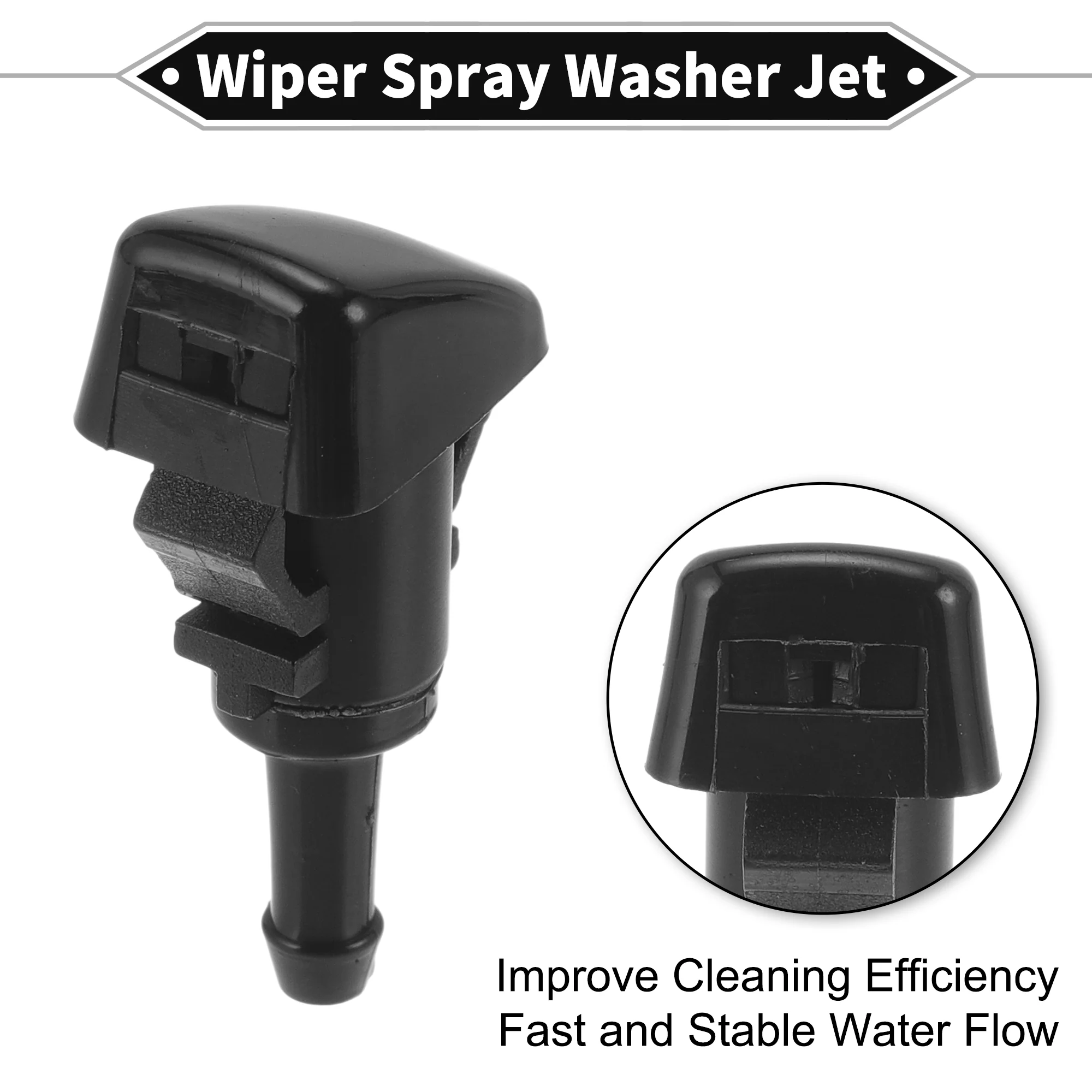 2 Pcs Front Windshield Washer Nozzle 2 Pcs Gasket for Jeep Patriot 2009-2017 Windshield Spray Nozzles Wiper Spray Washer Jet No.5303834AB/68024312AB - Image 5