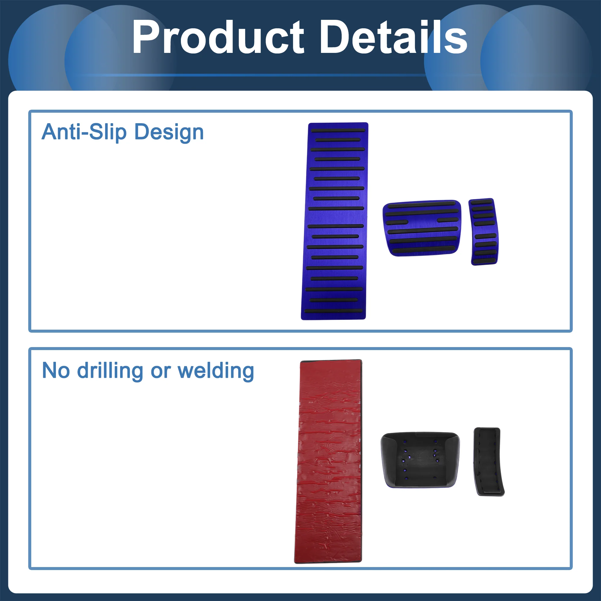 3Pcs Automatic Foot Accelerator Pedal Covers for Audi A4 A5 A6 Q5 14-20 - Image 6